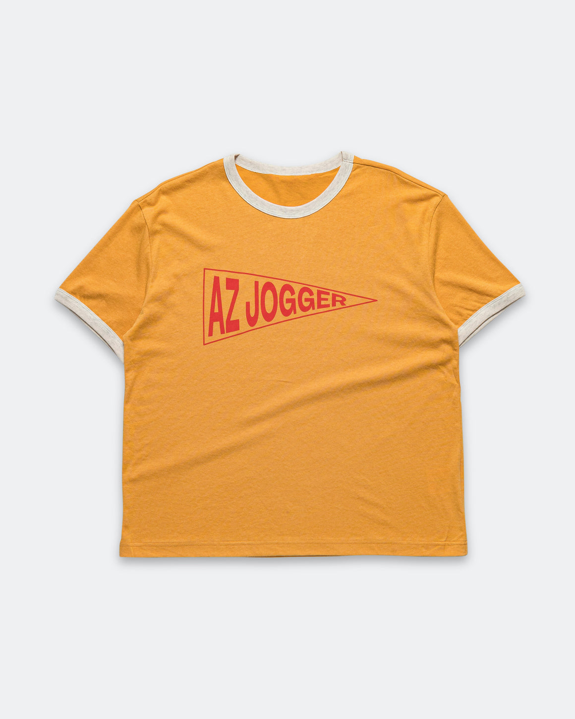 Alex Zono - Ringer Tee 'Flag' - Yellow - Up There Athletics