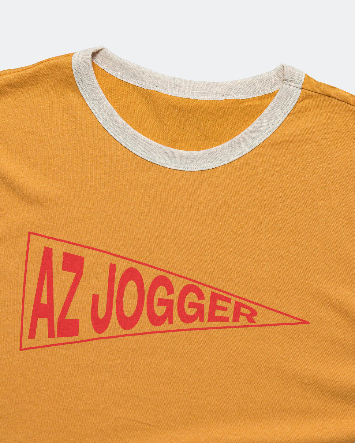 Alex Zono - Ringer Tee 'Flag' - Yellow - Up There Athletics