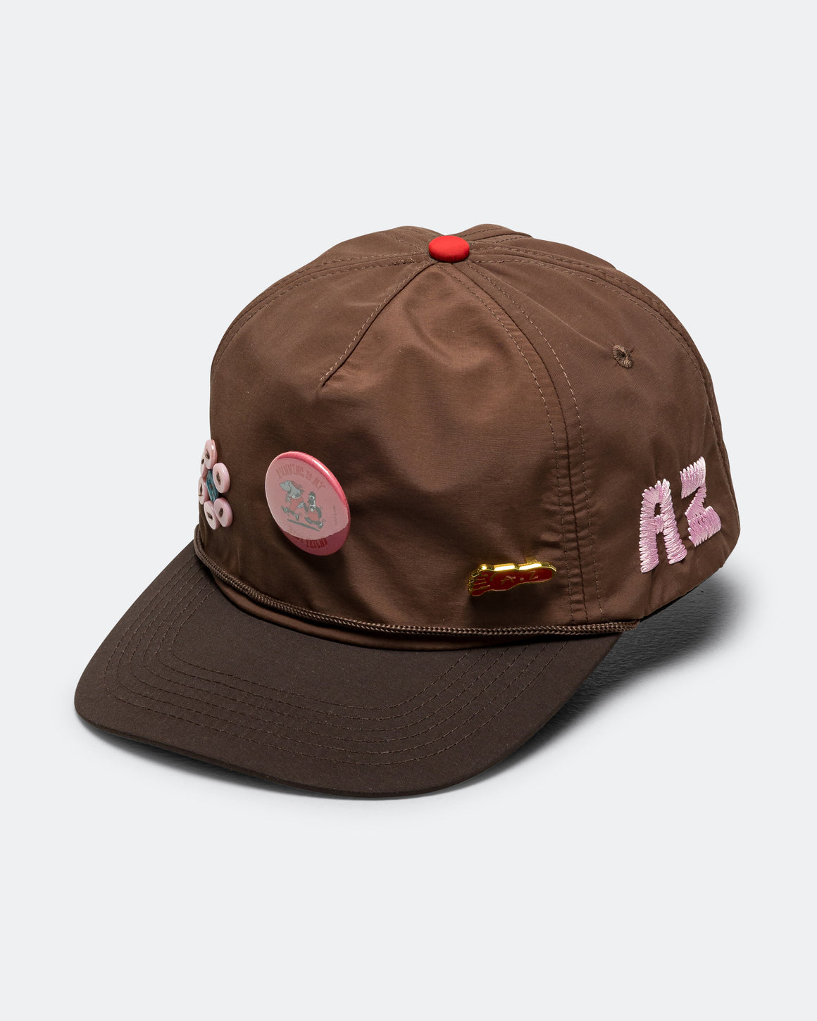 Alex Zono - Running Is My Best Friend Pin Trucker Hat - Brown - Up There Athletics