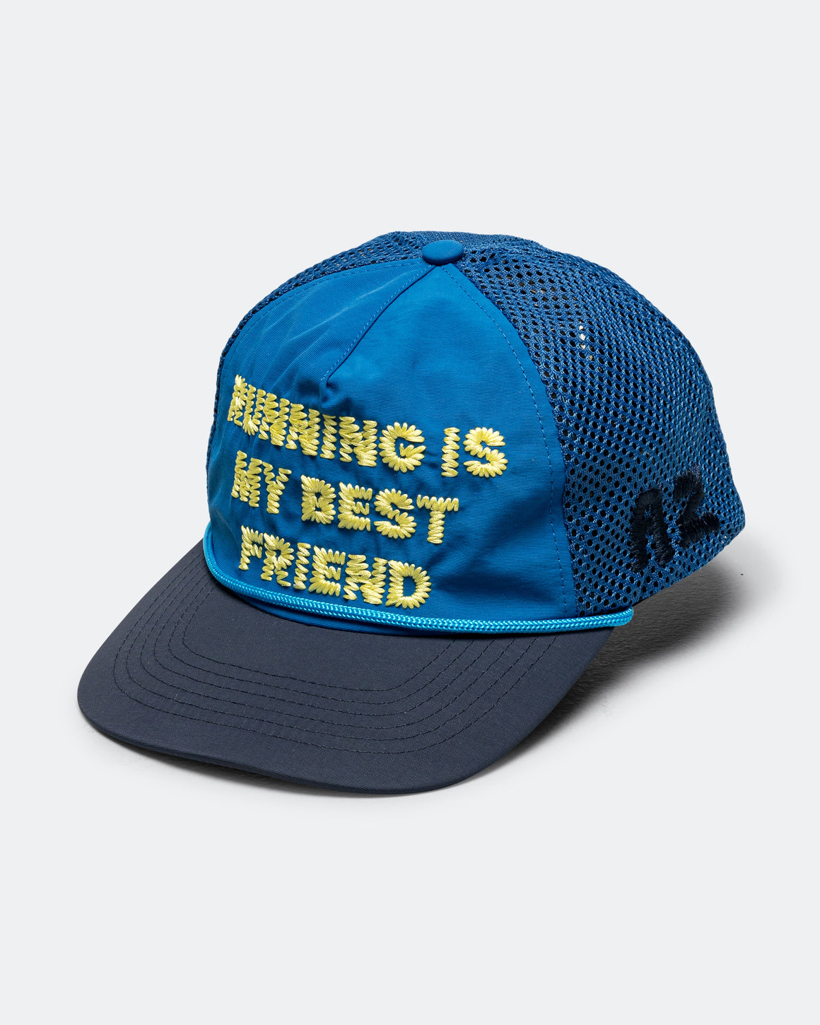 Alex Zono - Running Is My Best Friend Trucker Hat - Blue - Up There Athletics