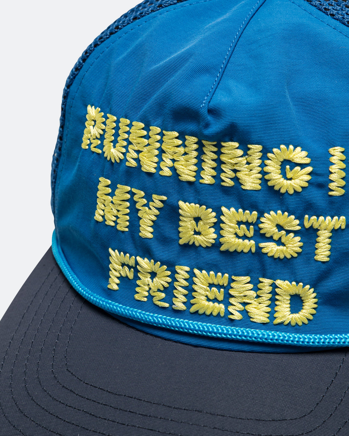 Alex Zono - Running Is My Best Friend Trucker Hat - Blue - Up There Athletics