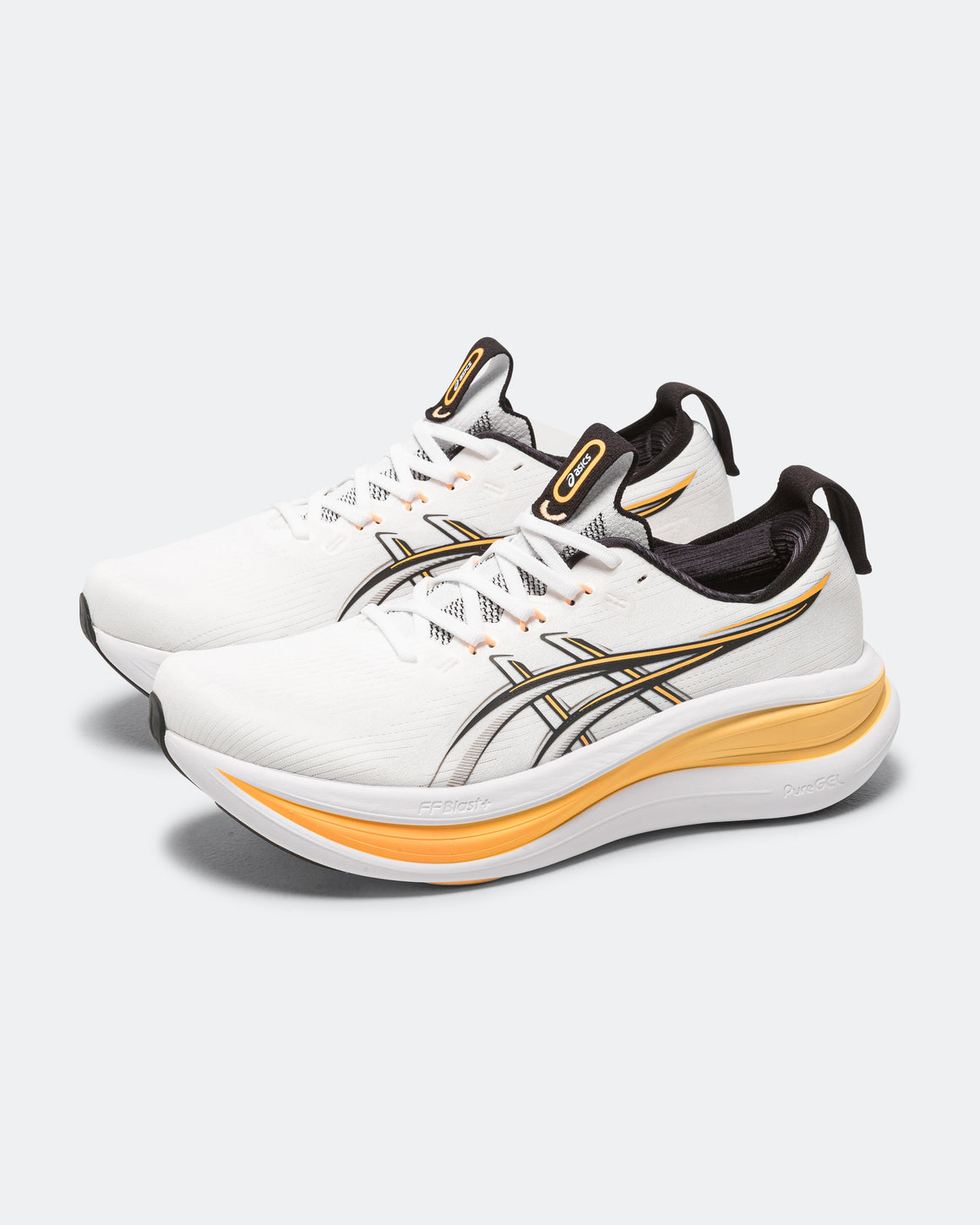 Asics - Mens Gel-Nimbus 28 - White/Stadium Orange - Up There Athletics