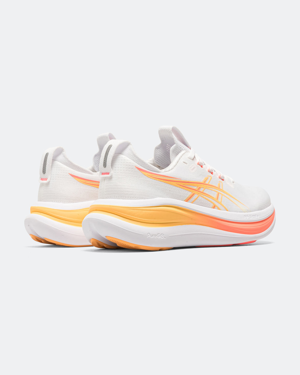 Asics - Womens Gel-Nimbus 28 - White/Sun Coral - Up There Athletics