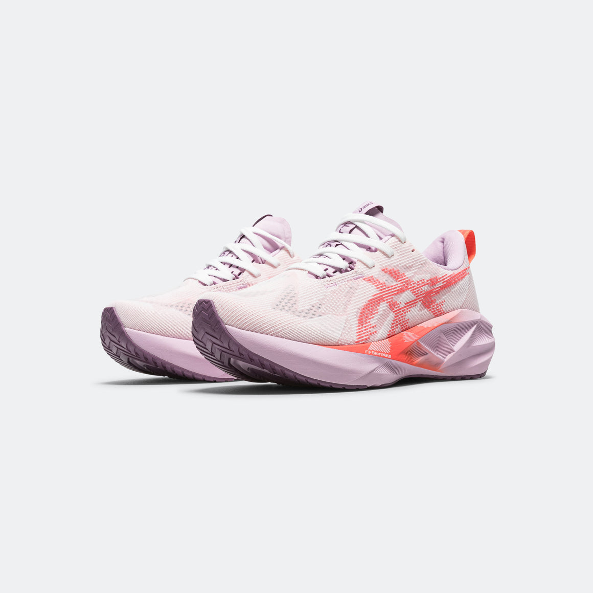 Asics - Womens Novablast 5 - White/Coral Reef - Up There Athletics