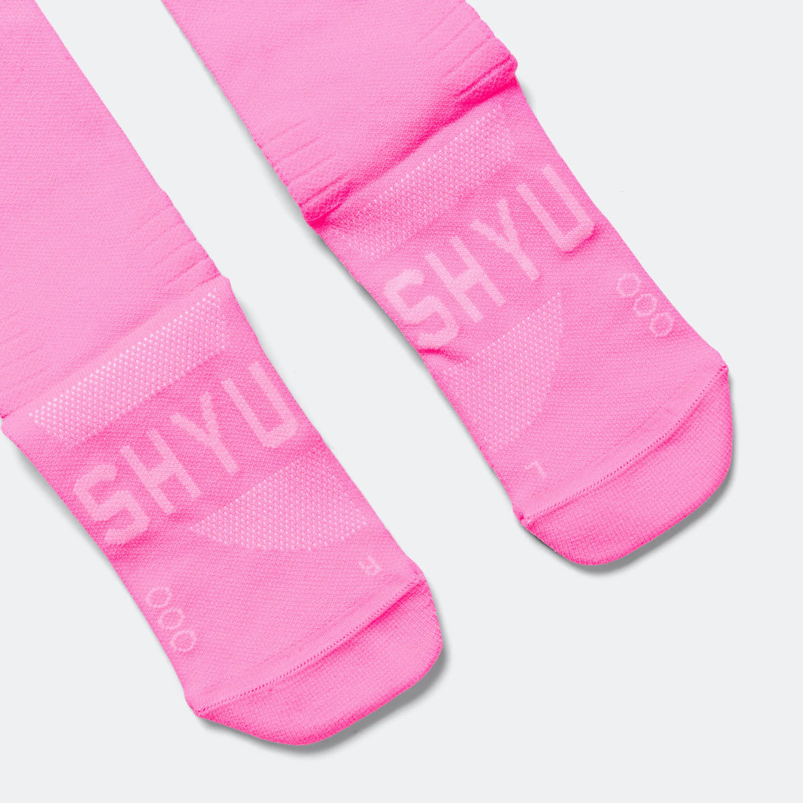 Shyu - Half Crew Racing Socks - Pink/Pink - Up There Athletics
