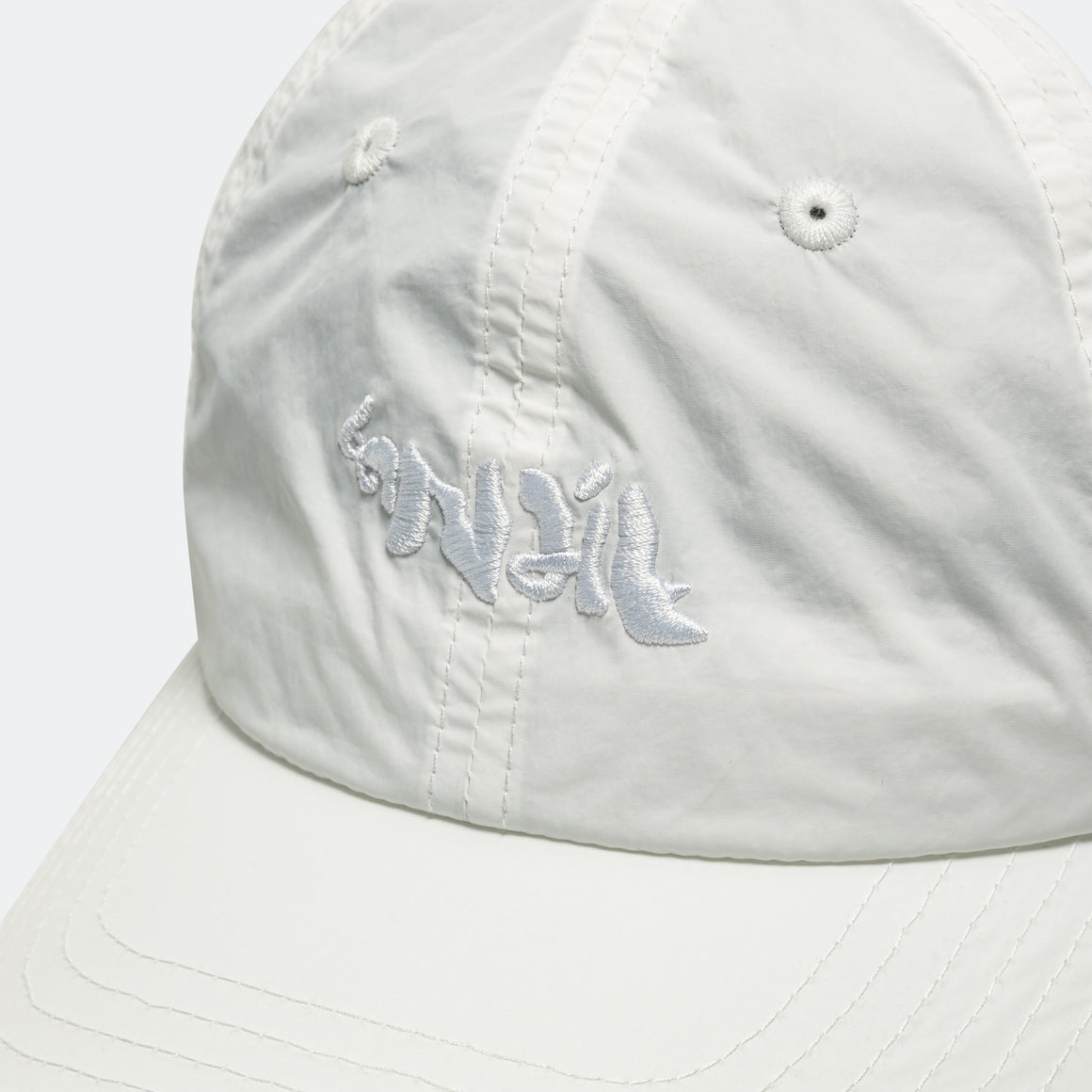 Bandit Running - Embroidered Bandit Nylon Dad Hat - White - Up There Athletics