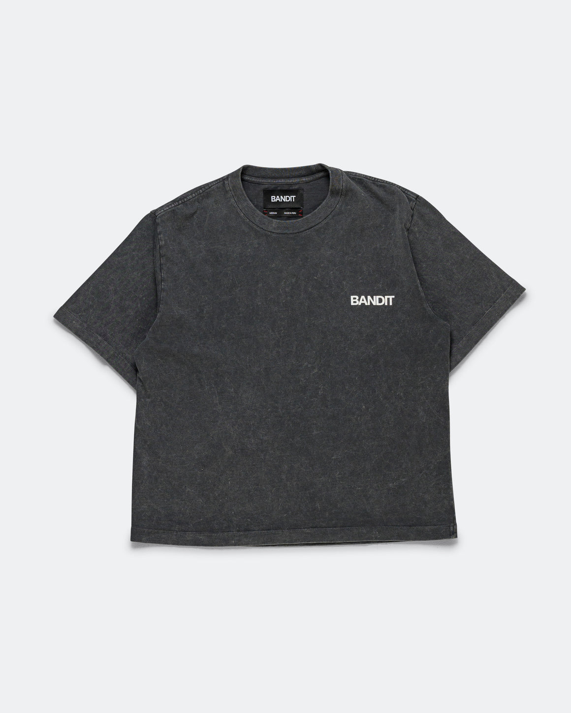 Bandit Running - Heavyweight Cotton Box Tee - Black Chroma Wash - Up There Athletics