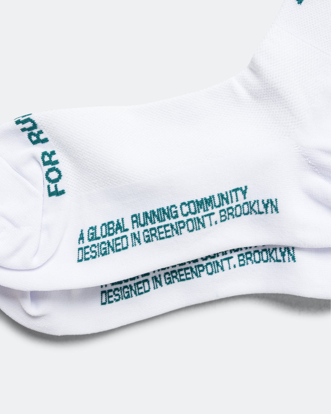 Bandit Running - Lite Run Quarter Socks 'Vertical Bandit' 2 Pack - White/Storm - Up There Athletics