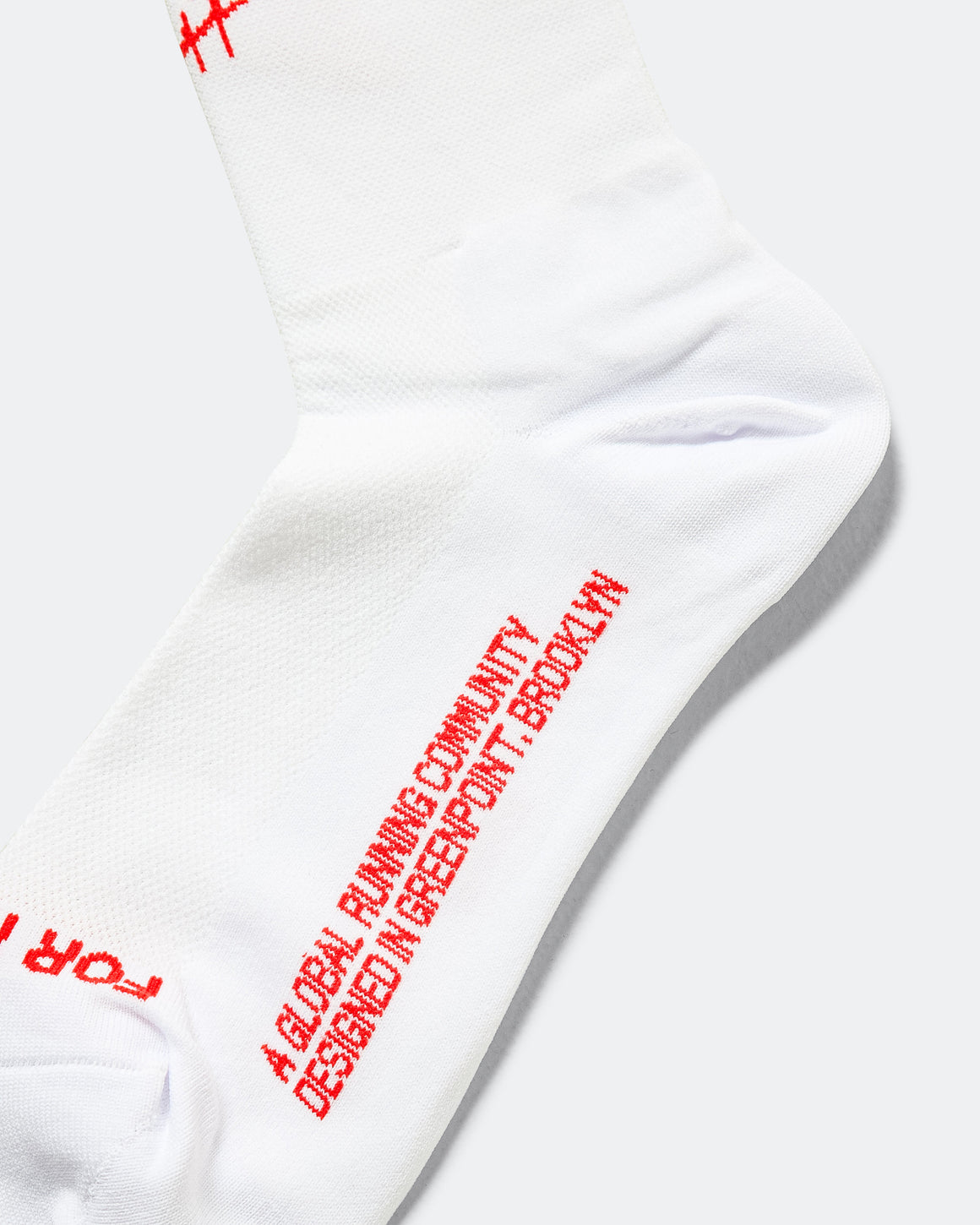 Bandit Running - Lite Run Socks 2 Pack - White/Intense Red - Up There Athletics