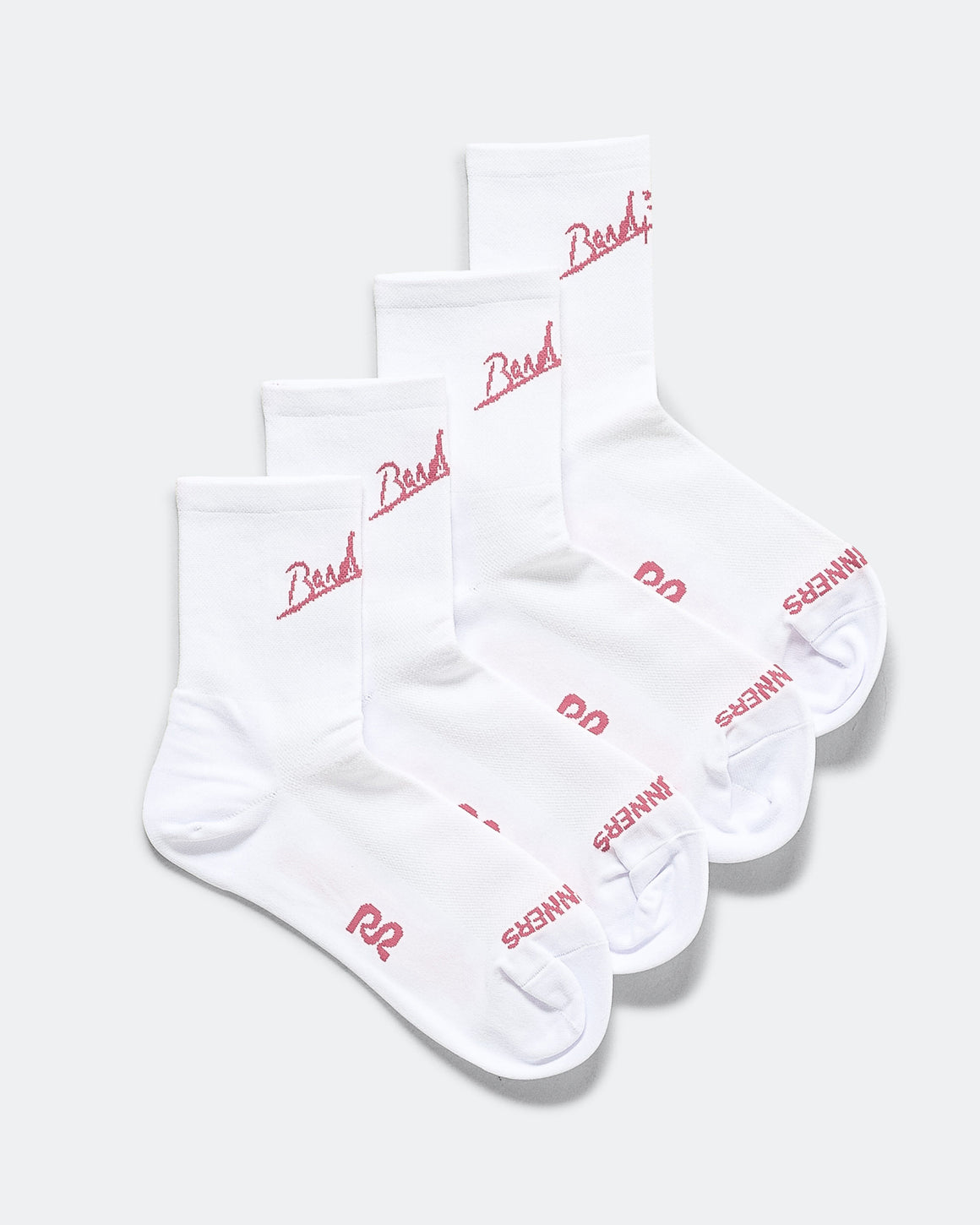 Bandit Running - Lite Run Socks 2 Pack - White/Mauve - Up There Athletics