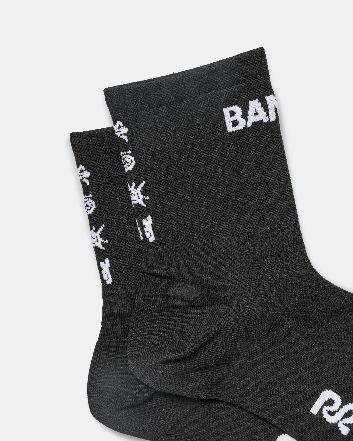 Bandit Running - Lite Run Spring Motif Quarter Socks 2 Pack - Black/White - Up There Athletics