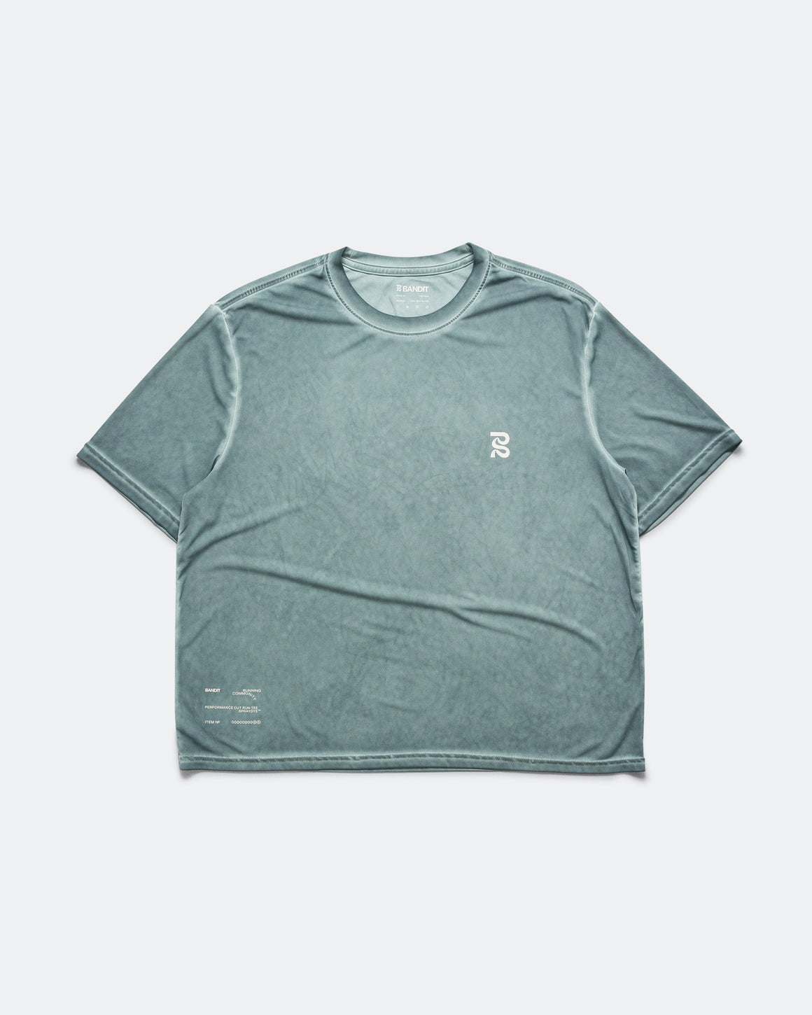 Bandit Running - Mens FrioSoft Performance Box Tee -Tranquil Blue/SaltFade - Up There Athletics