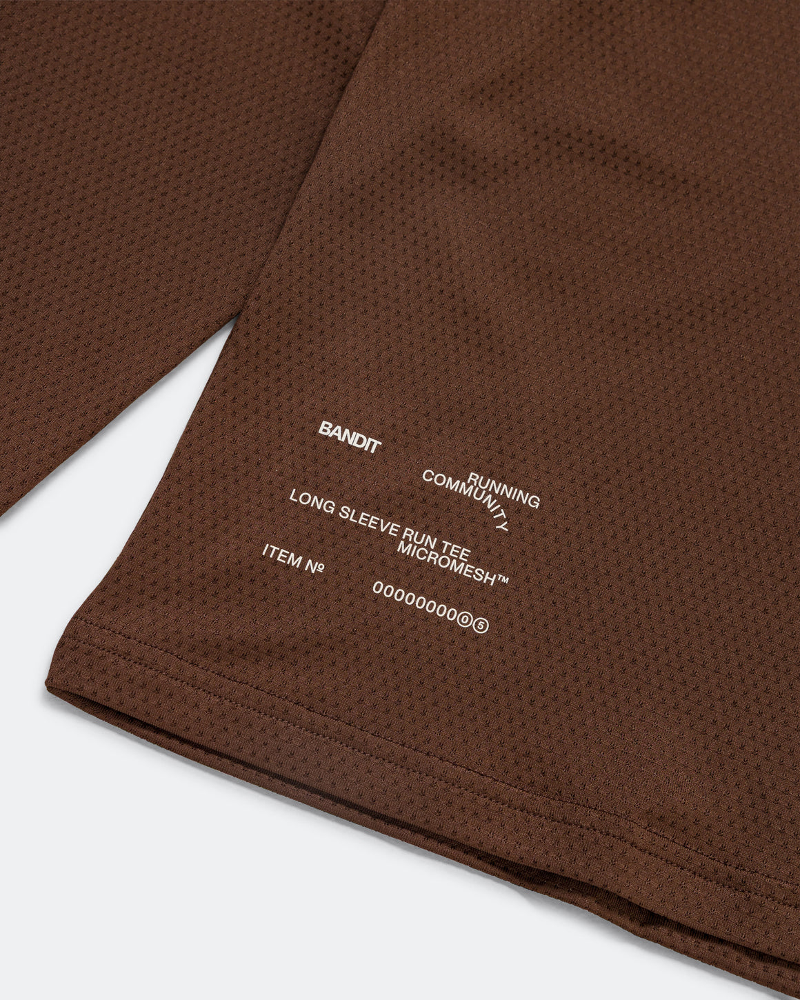 Bandit Running - Mens MicroMesh Long Sleeve Performance Tee - Cacao - Up There Athletics