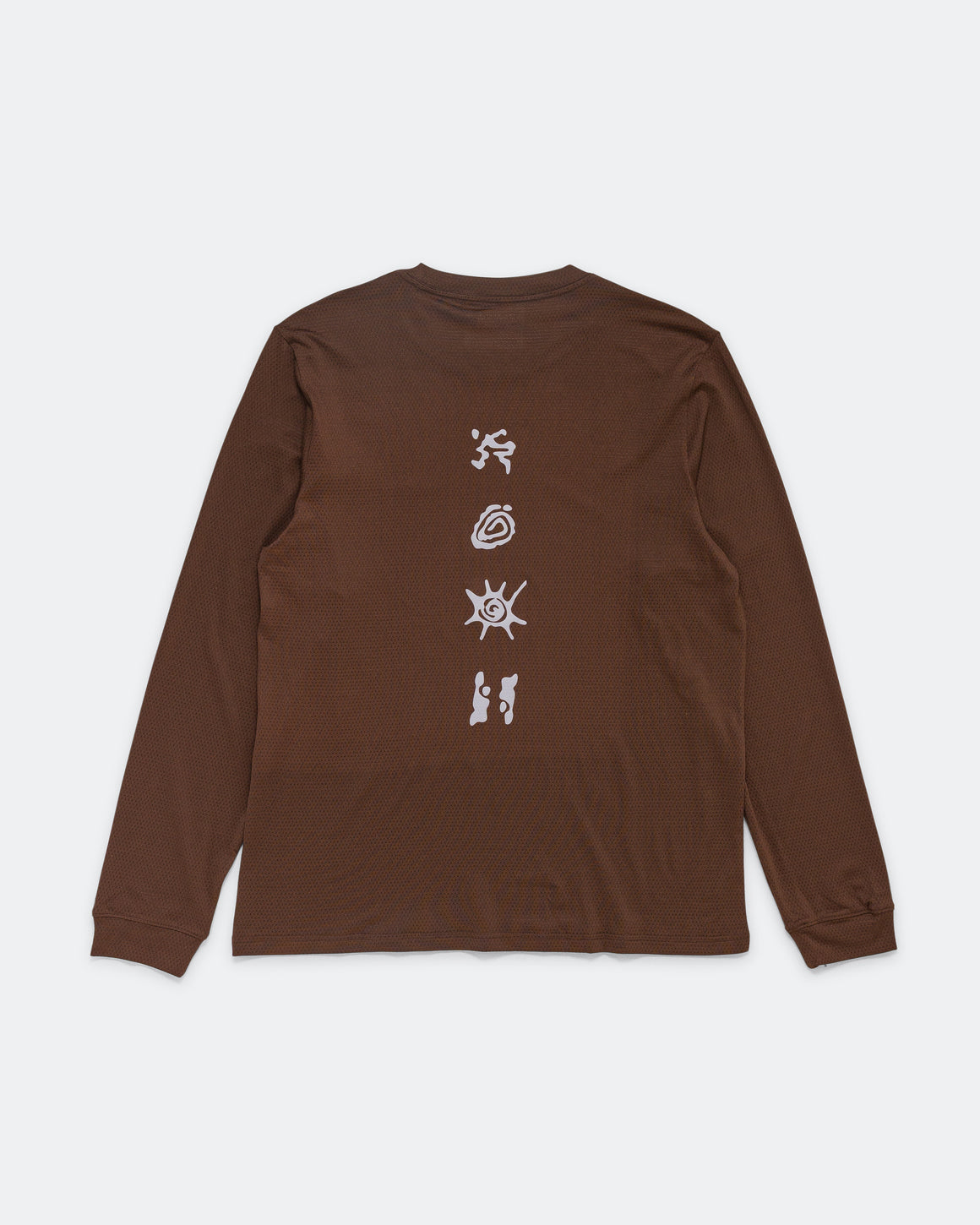 Bandit Running - Mens MicroMesh Long Sleeve Performance Tee - Cacao - Up There Athletics