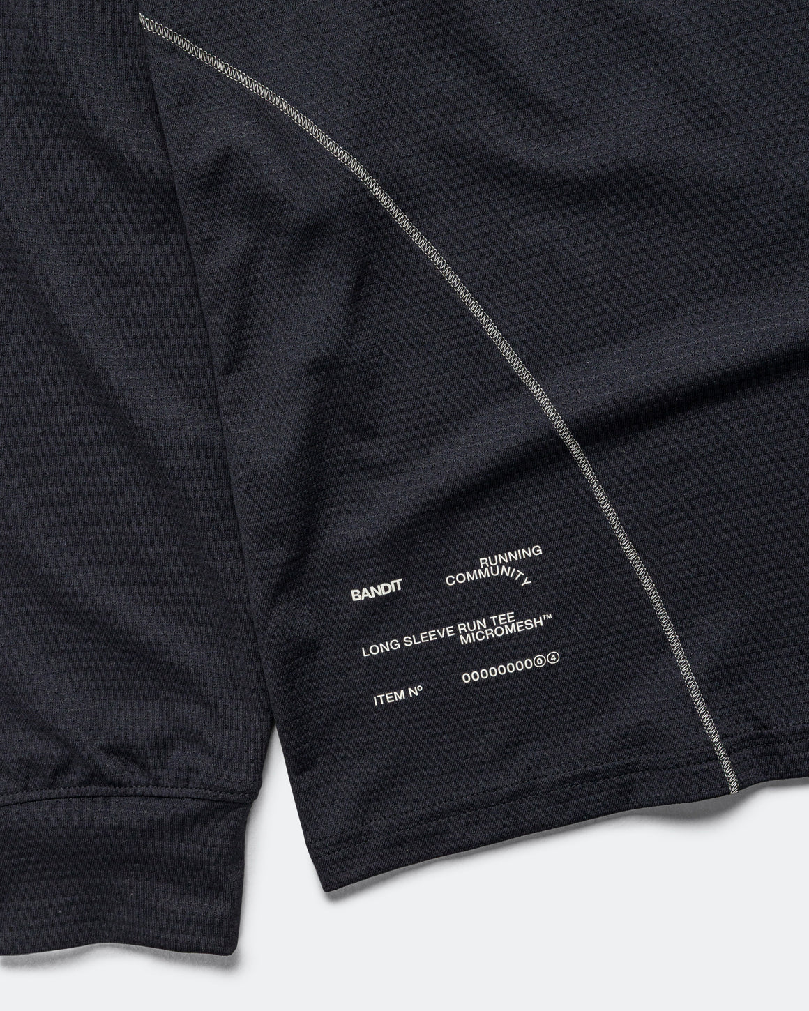 Bandit Running - Mens Micromesh Long Sleeve Tee - Black - Up There Athletics