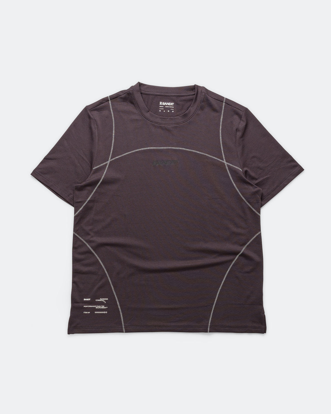 Bandit Running - Mens Micromesh Merrow Run Tee - Shadow - Up There Athletics