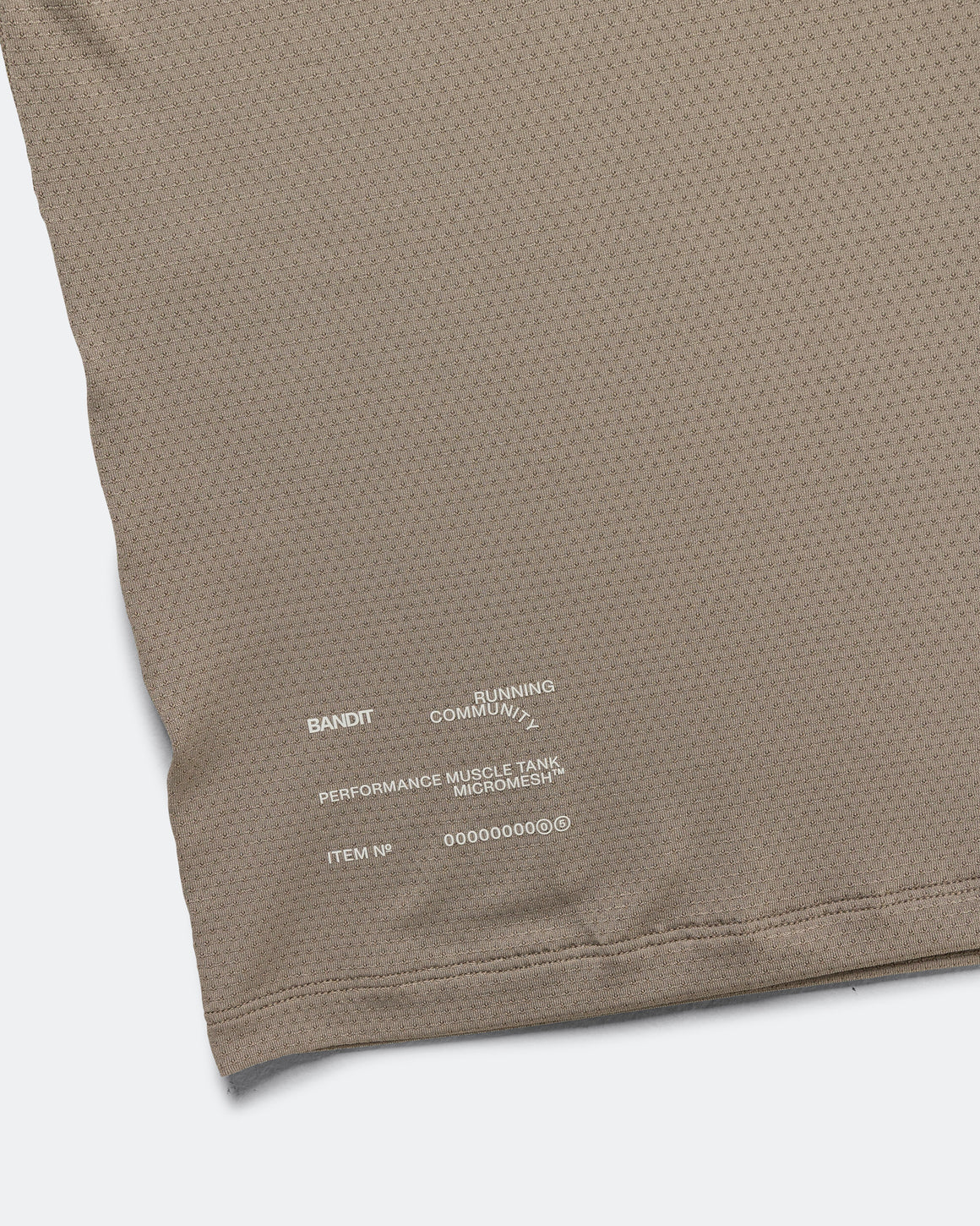 Bandit Running - Mens Micromesh Run Tank - Concrete Taupe - Up There Athletics