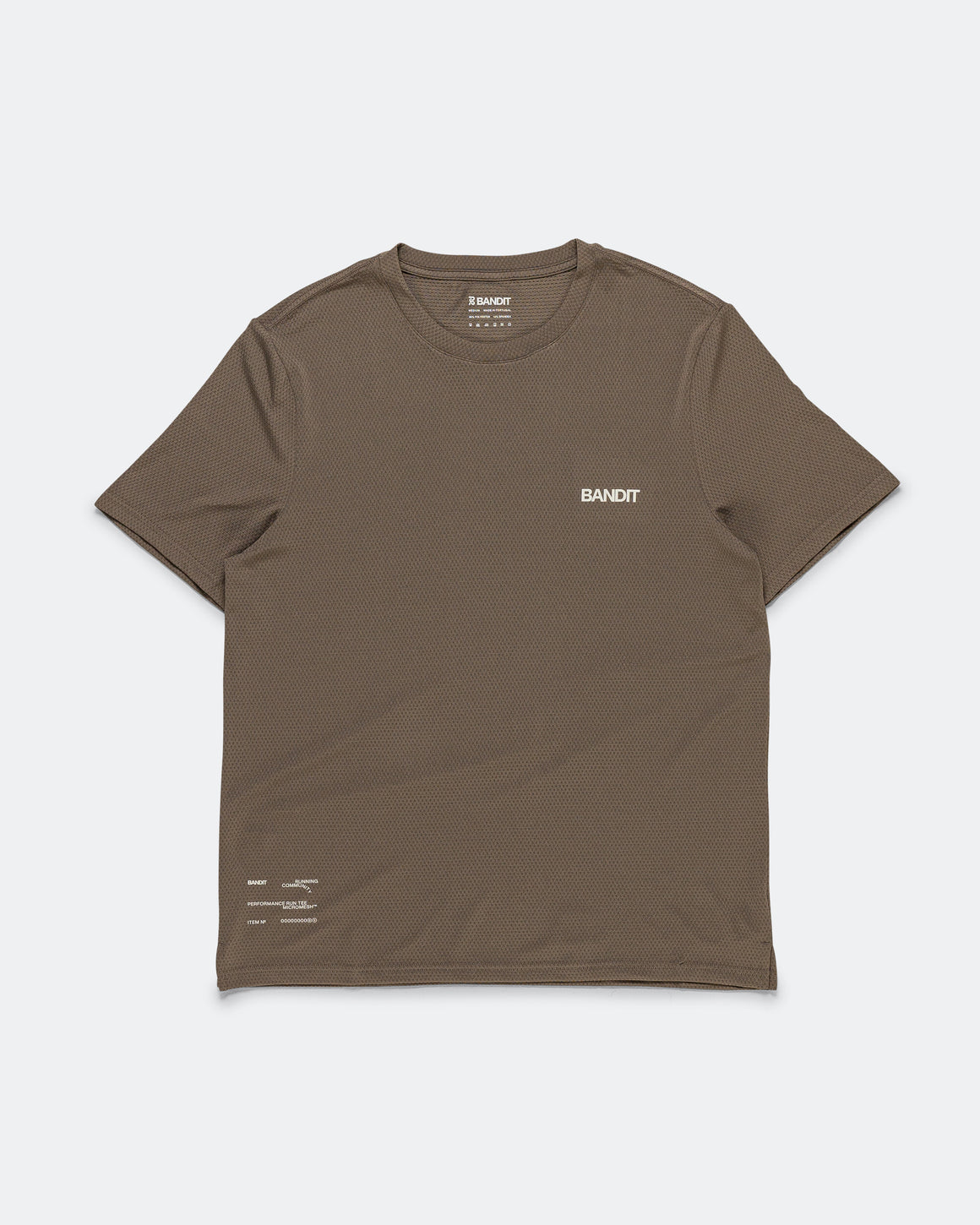 Bandit Running - Mens Micromesh Run Tee - Cocoa - Up There Athletics