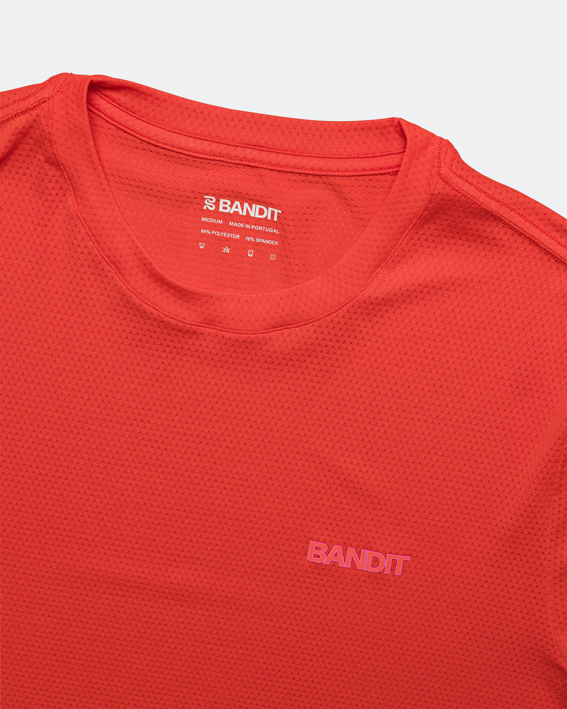 Bandit Running - Mens Micromesh Short Sleeve Run Tee - Poppy - Up There Athletics