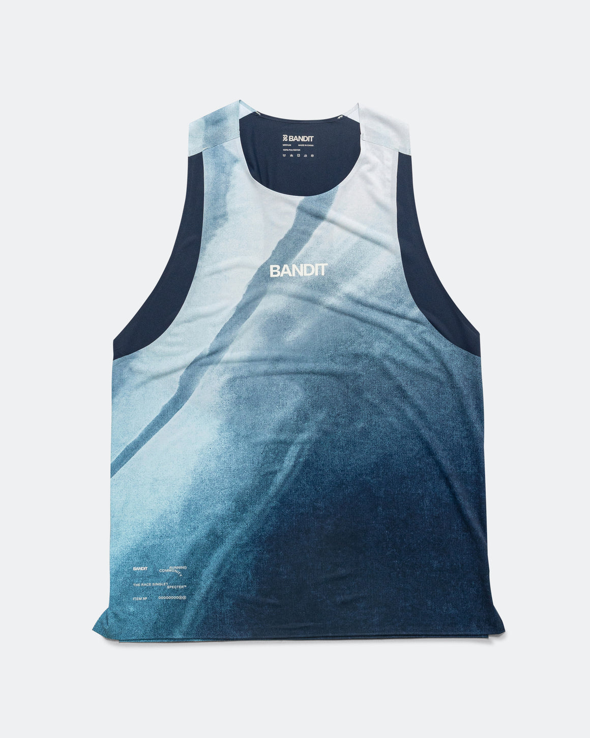 Bandit Running - Mens Specter Race Singlet - Undertow Ink/Blue Multi - Up There Athletics