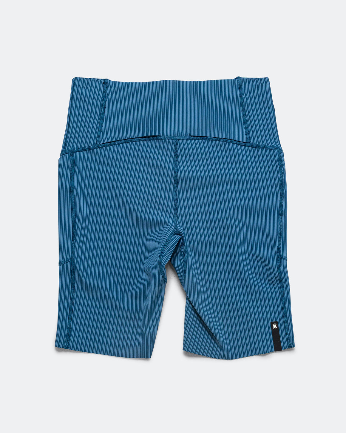 Bandit Running - Mens Striped Cadence 7 Pocket Lined Half Tights - Ink Blue/Aegean - Up There Athletics