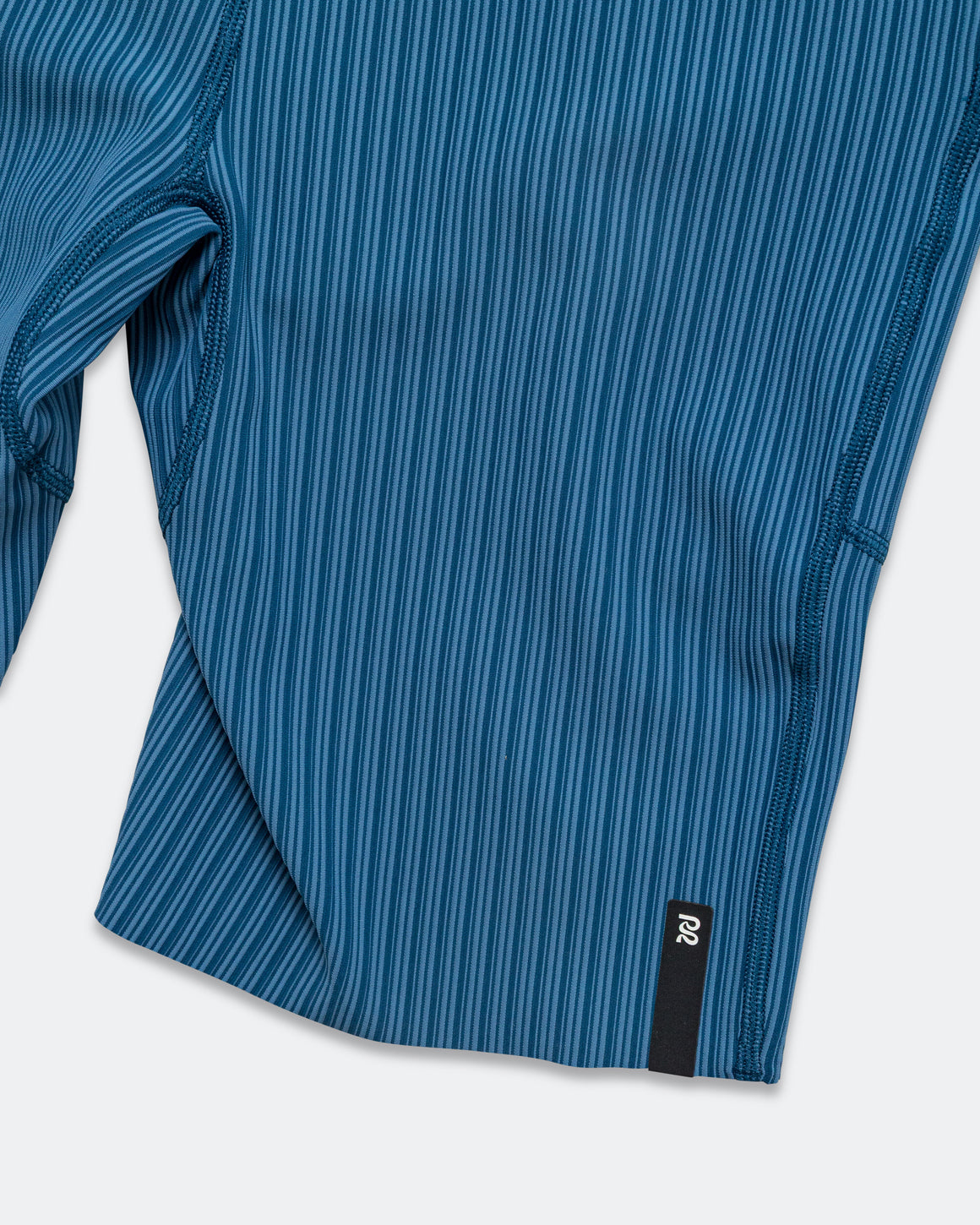 Bandit Running - Mens Striped Cadence 7 Pocket Lined Half Tights - Ink Blue/Aegean - Up There Athletics