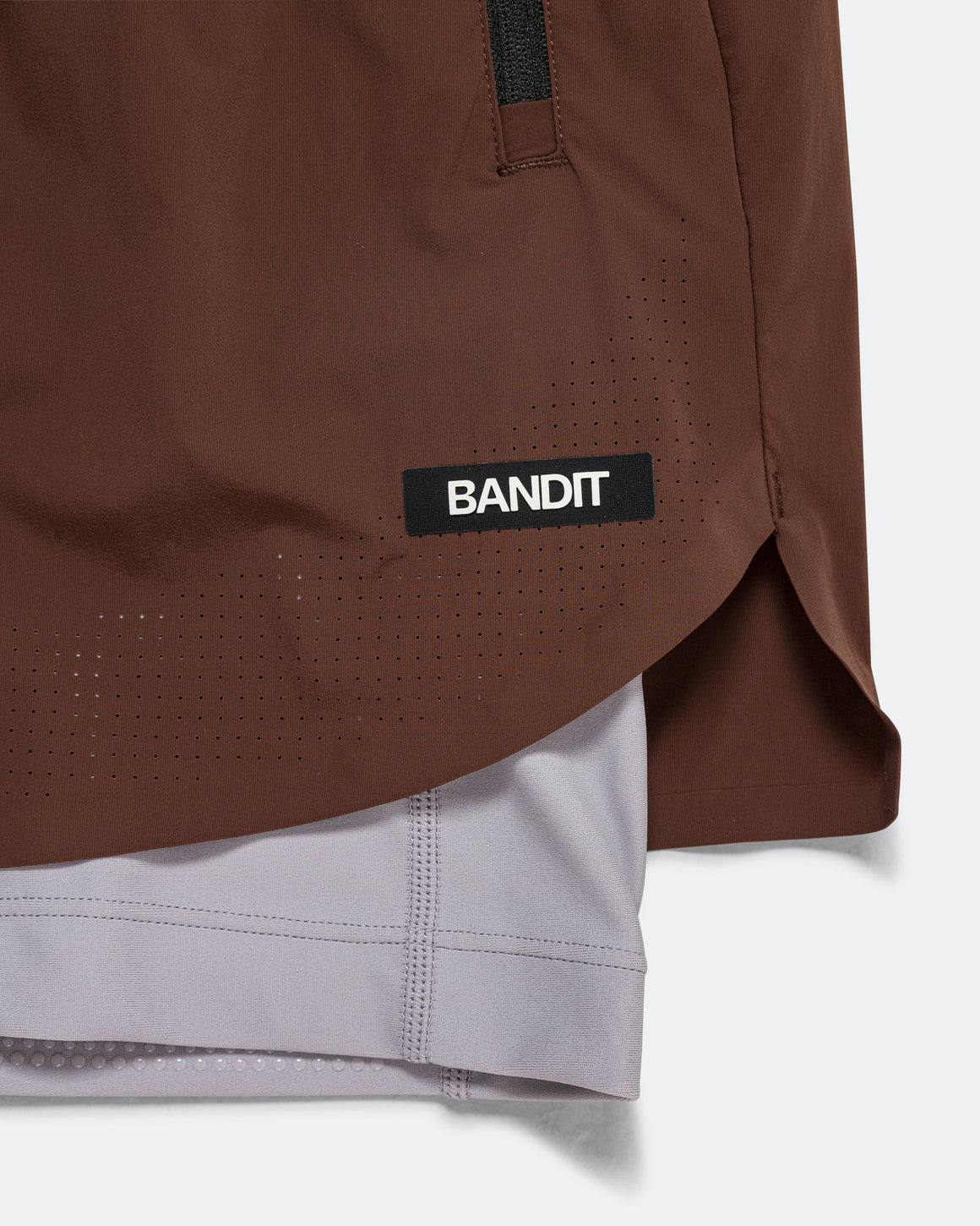 Bandit Running - Mens Vento Next Gen 2-In-1 Run Short - Cacao - Up There Athletics