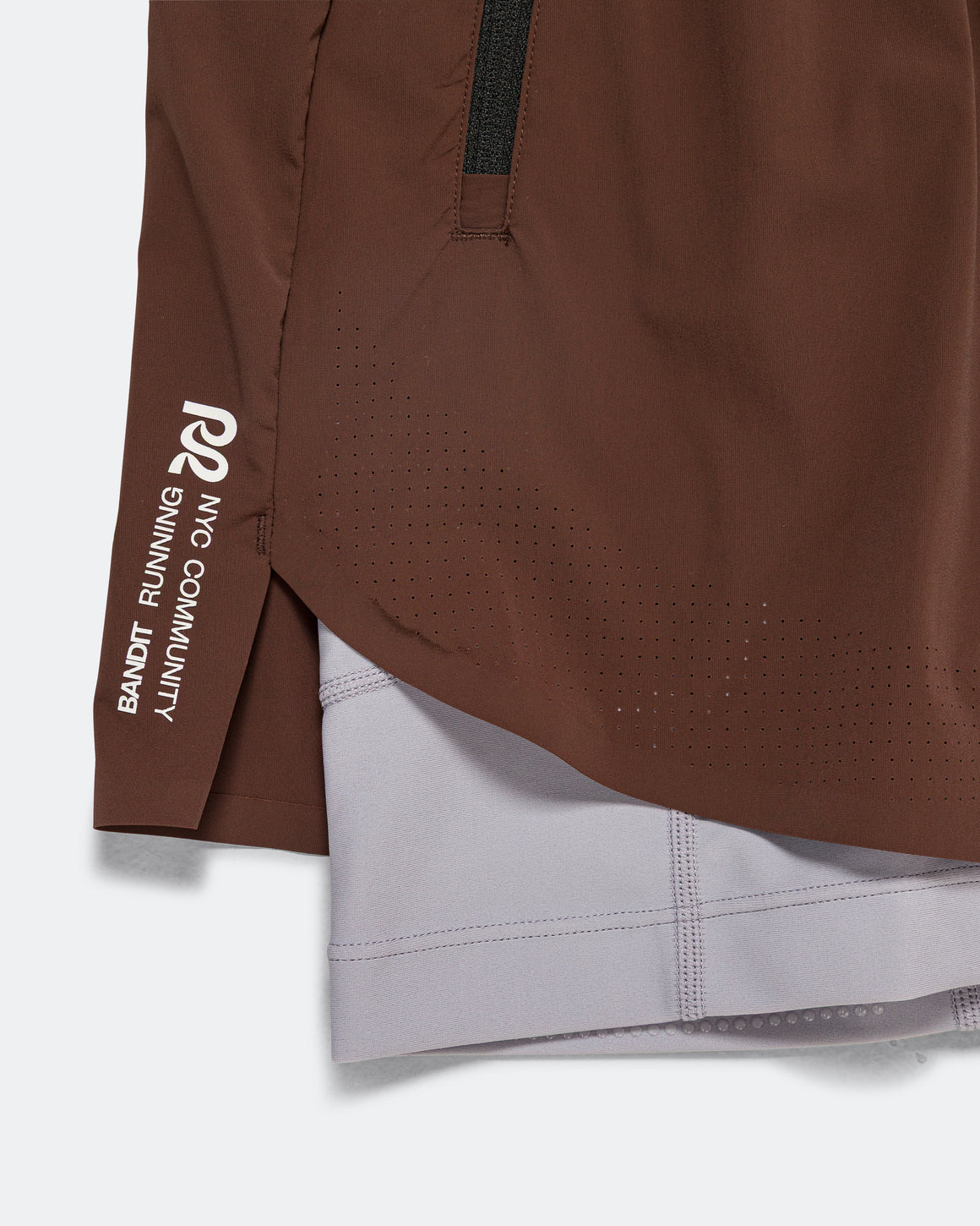 Bandit Running - Mens Vento Next Gen 2-In-1 Run Short - Cacao - Up There Athletics