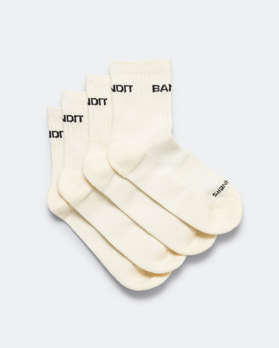 Bandit Running - Merino Wool Run Socks 2 Pack - White/Black - Up There Athletics