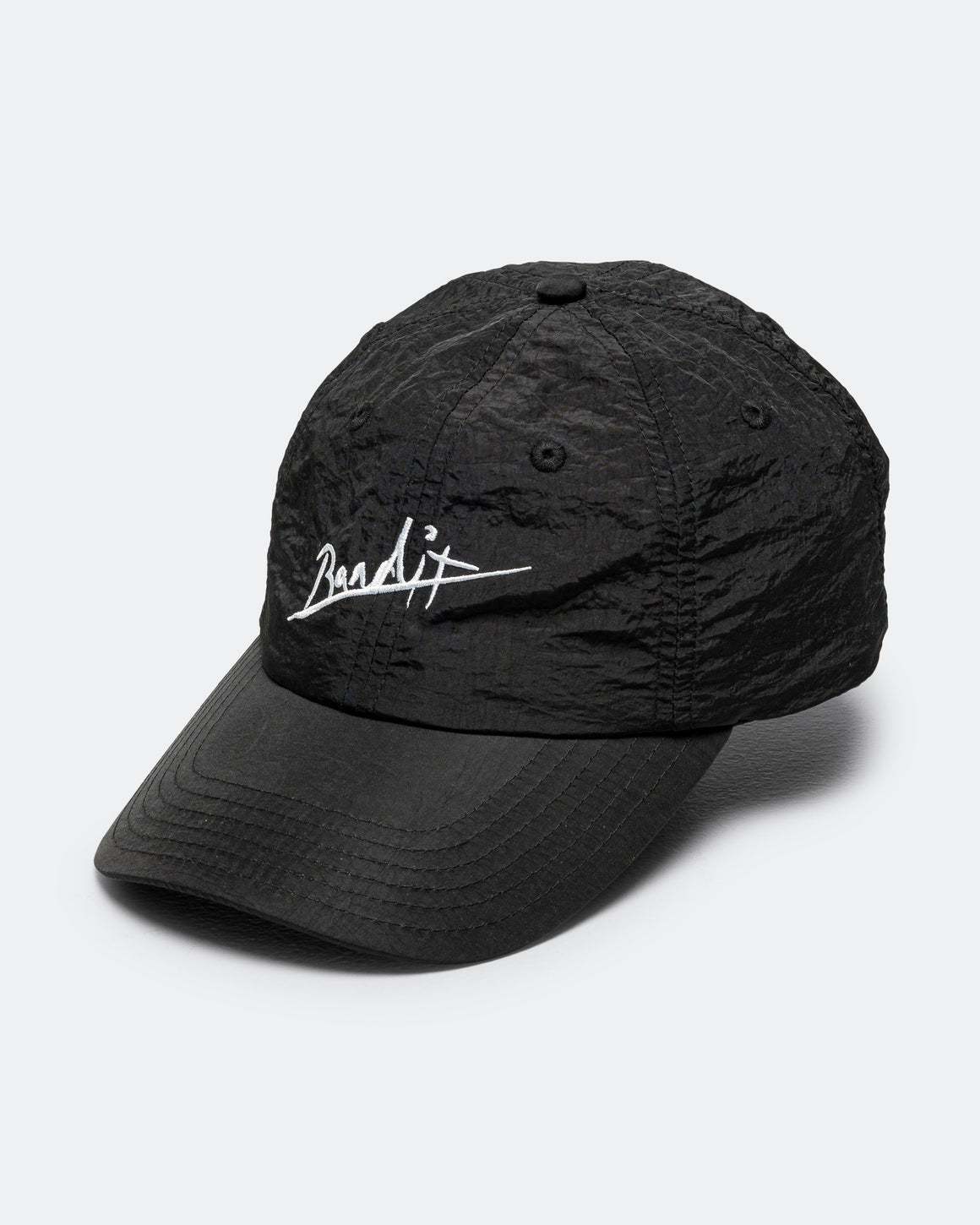 Bandit Running - Nylon Signature Dad Hat - Black - Up There Athletics