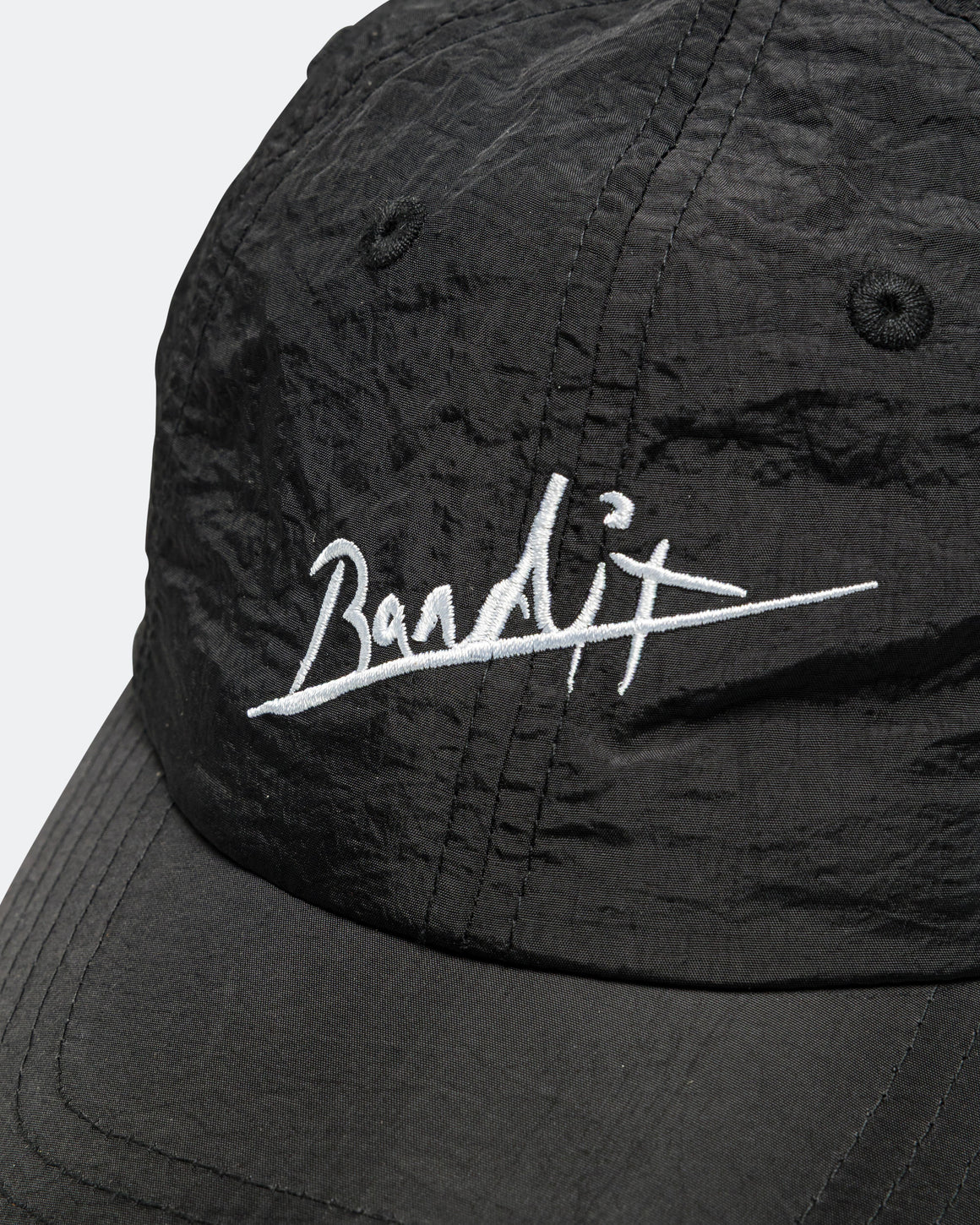 Bandit Running - Nylon Signature Dad Hat - Black - Up There Athletics