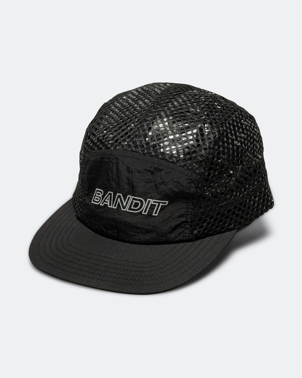 Bandit Running - Bandit Open Mesh Reflective Run Hat - Black - Up There Athletics