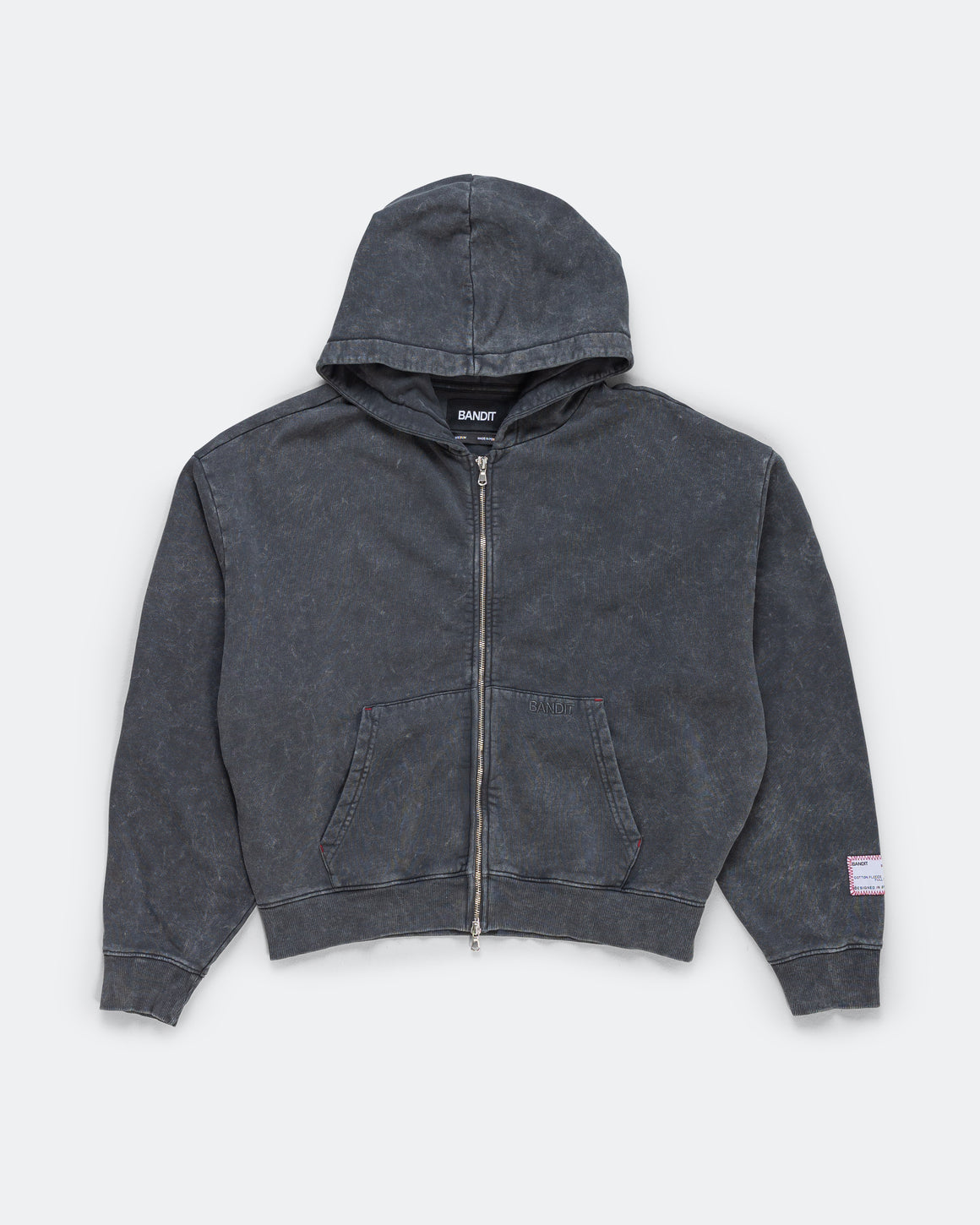 Bandit Running - Chroma Wash 2-Way Zip Hoodie - Black Chroma Wash - Up There Athletics