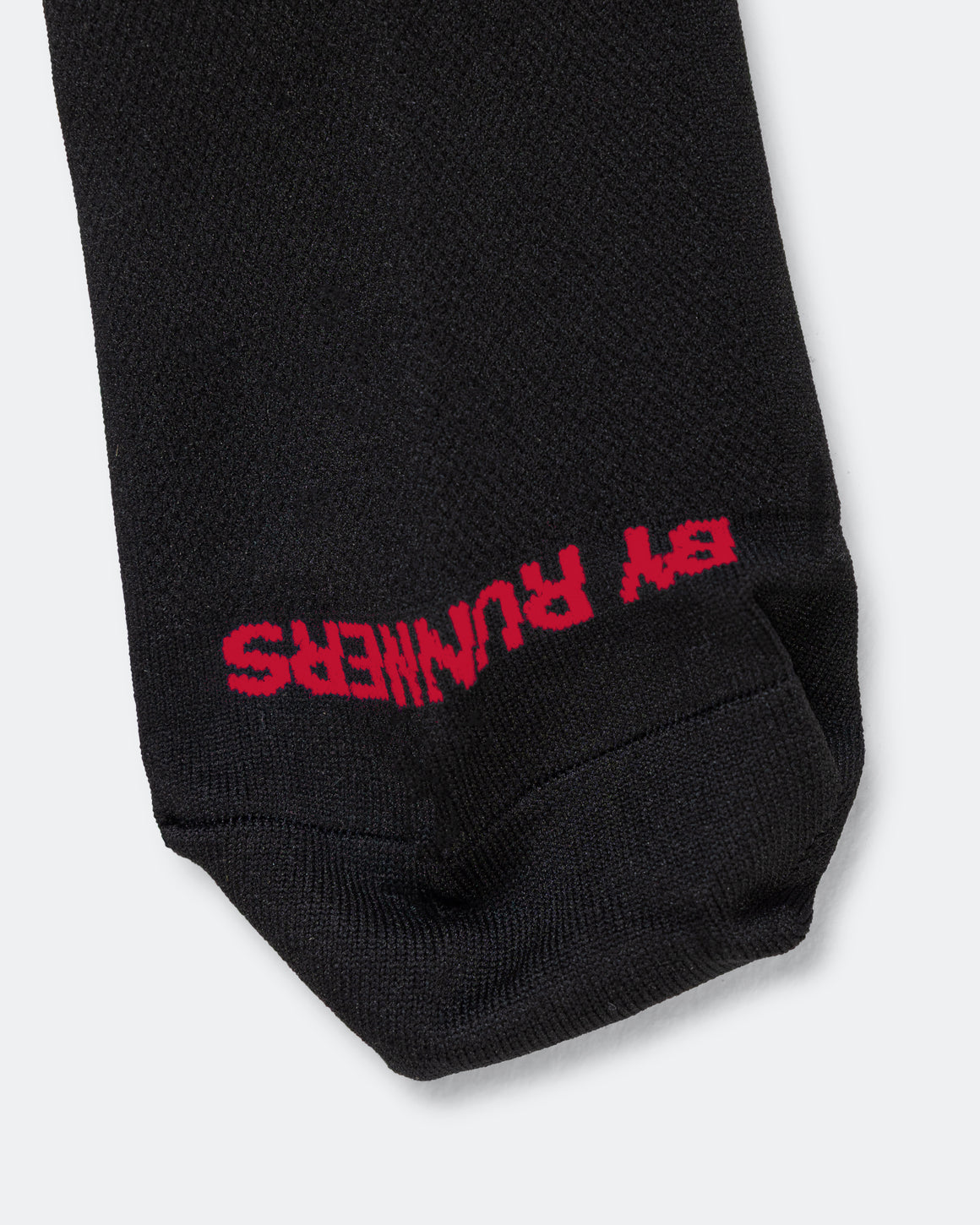 Bandit Running - Lite Run Ribbed Quarter Sock - Black with Oxide Red (2 Pack) - Up There Athletics