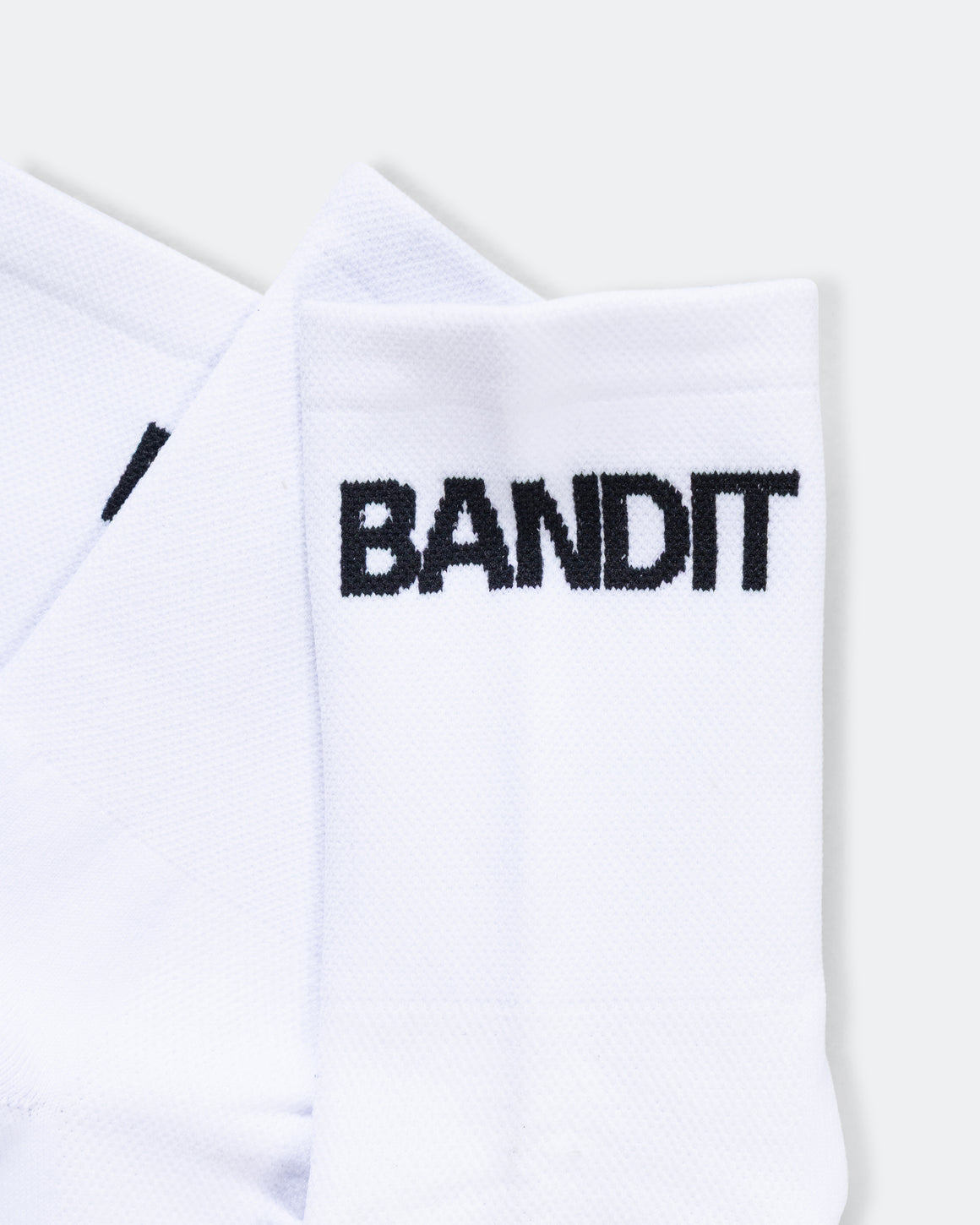 Bandit Running - Lite Run Ribbed Quarter Sock - White (2 Pack) - Up There Athletics