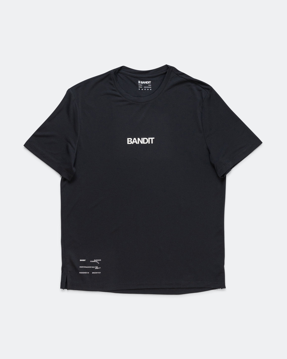 Bandit Running - Mens Drift Performance Training Tee - Black - Up There Athletics