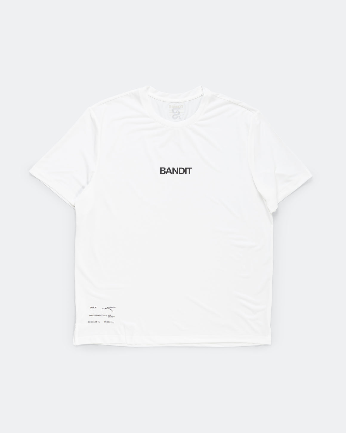 Bandit Running - Mens Drift Performance Training Tee - White - Up There Athletics
