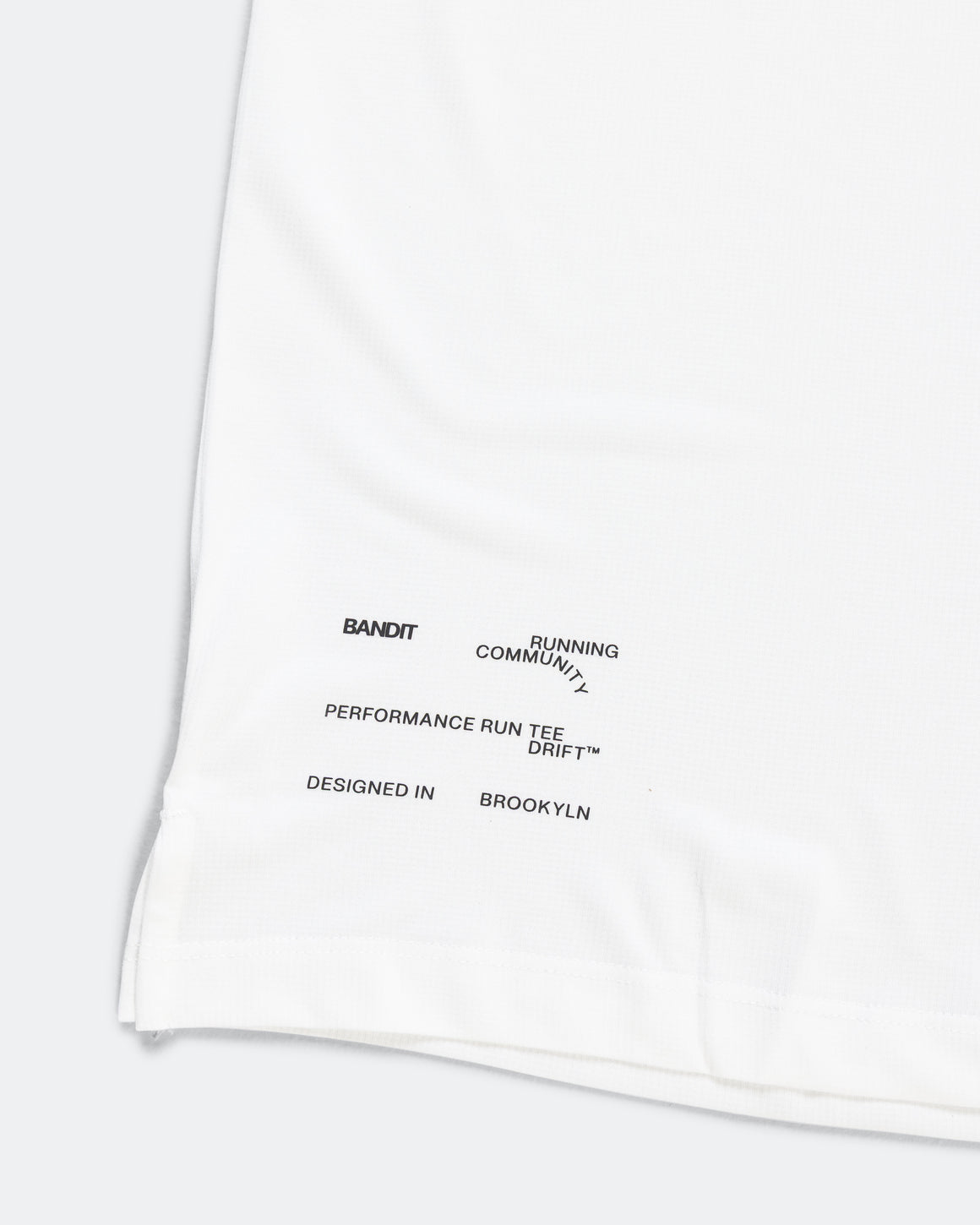 Bandit Running - Mens Drift Performance Training Tee - White - Up There Athletics