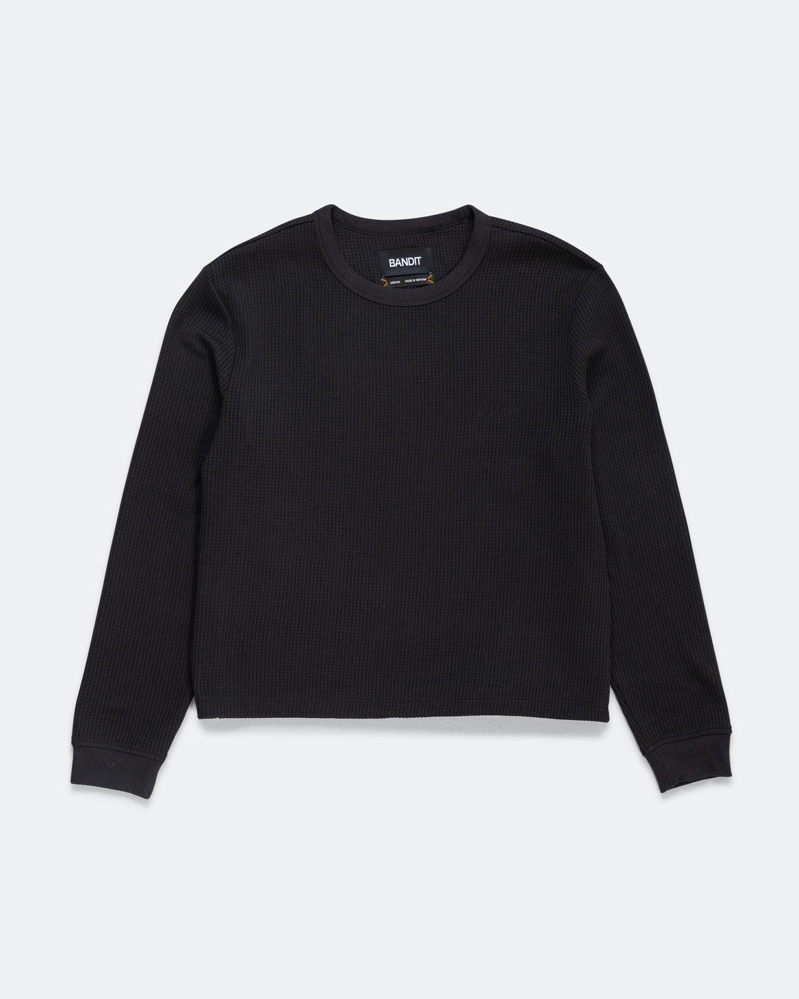 Bandit Running - Mens Polartec Waffle Long Sleeve - Black - Up There Athletics