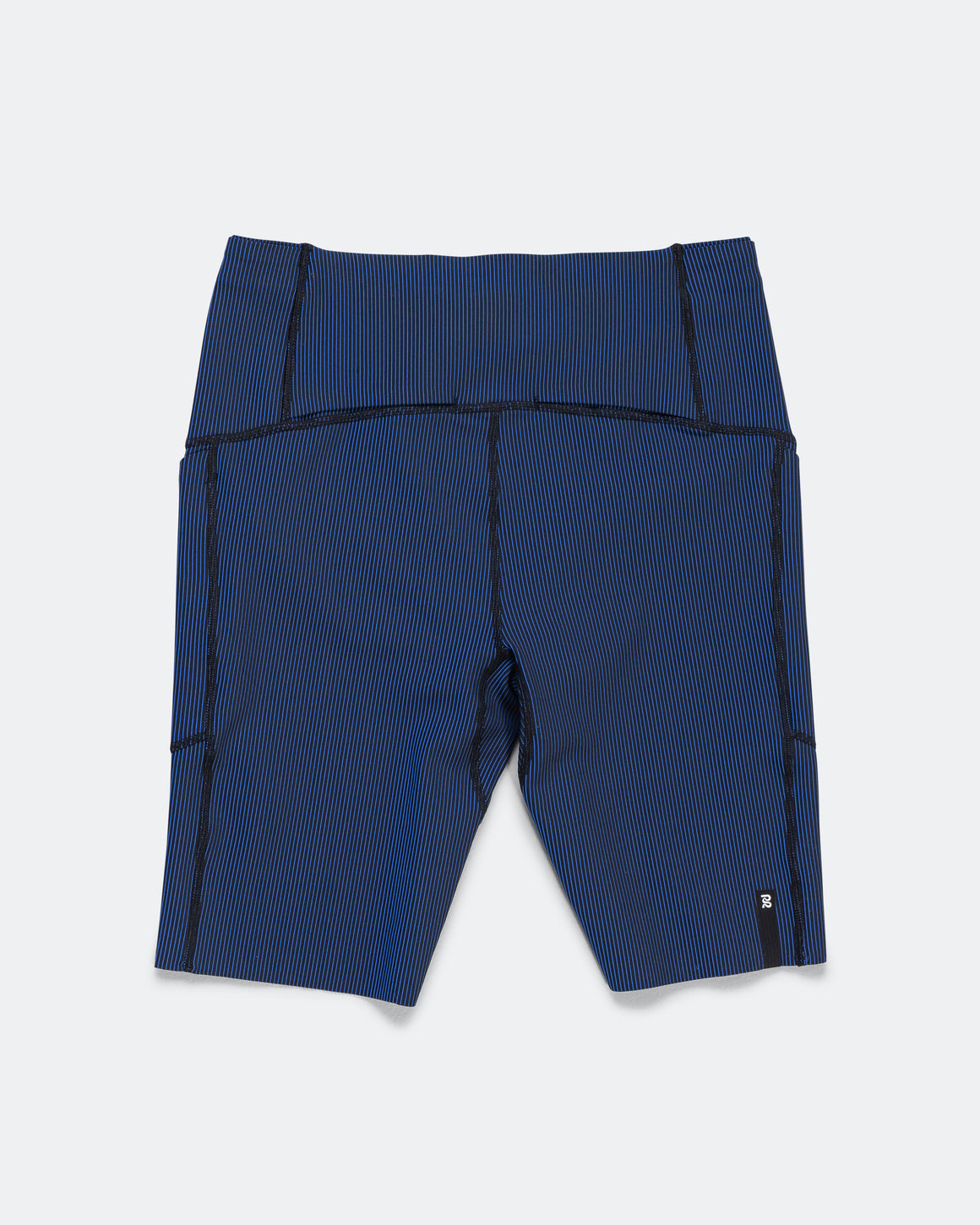Bandit Running - Mens Striped Cadence Half Tights - Black/Bauhaus Blue - Up There Athletics