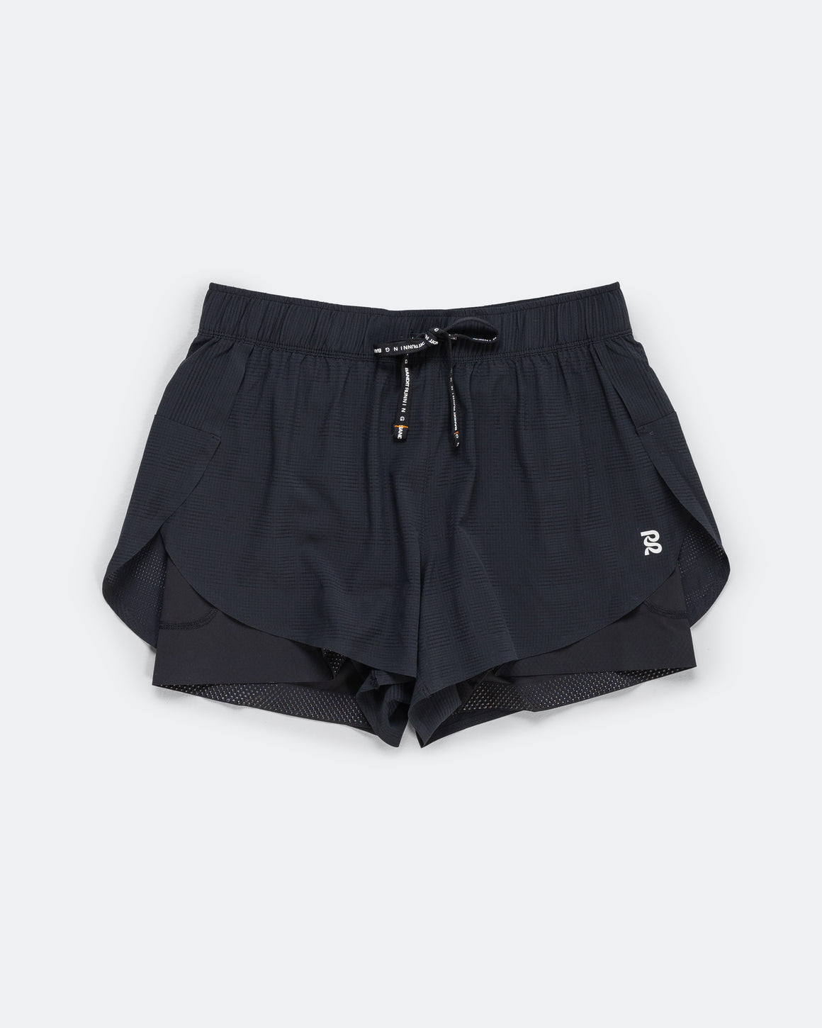 Bandit Running - Womens CoolGrid 2-in-1 Run Shorts - Black - Up There Athletics