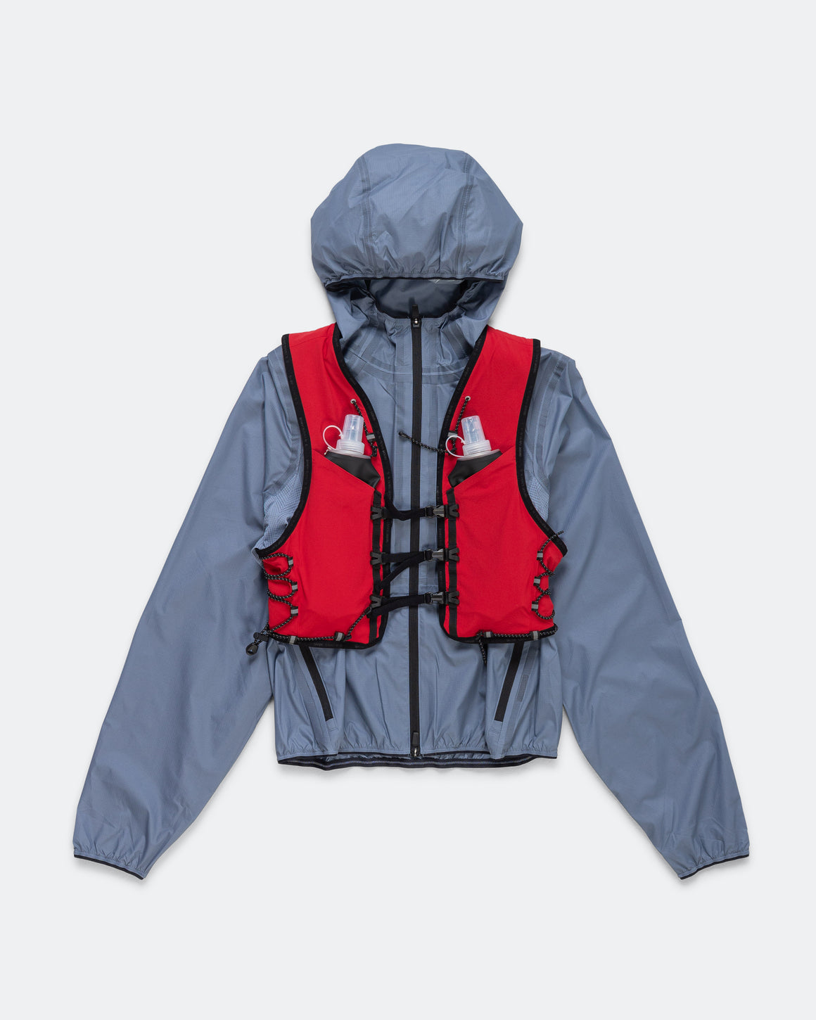 Bandit Running - Womens WindSheer Shell + Vest - Steel Horizon - Up There Athletics