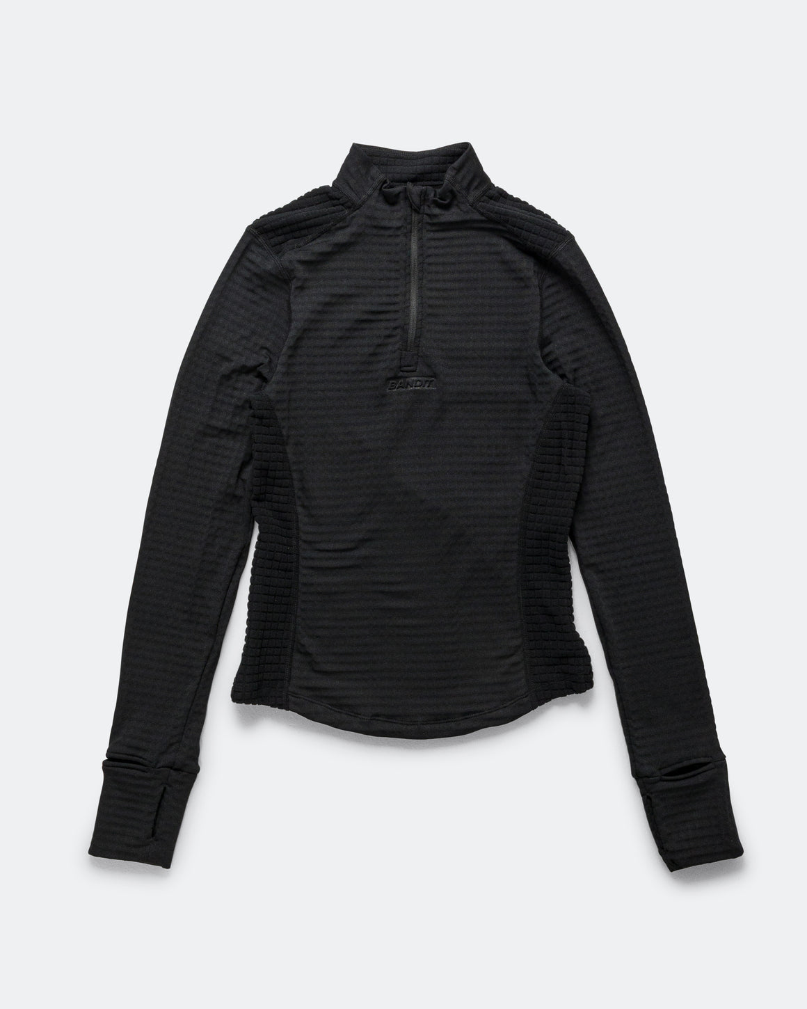 Bandit Running - Womens CaldoGrid Cold Weather Quarter Zip - Black - Up There Athletics