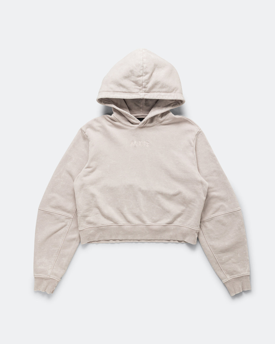 Bandit Running - Womens Cotton Fleece Cropped Hoodie - Ash - Up There Athletics