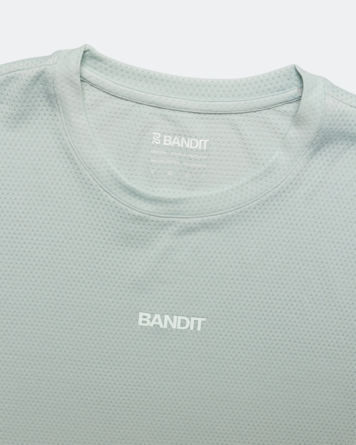 Bandit Running - Womens Micromesh Cropped Run Tee - Mist - Up There Athletics