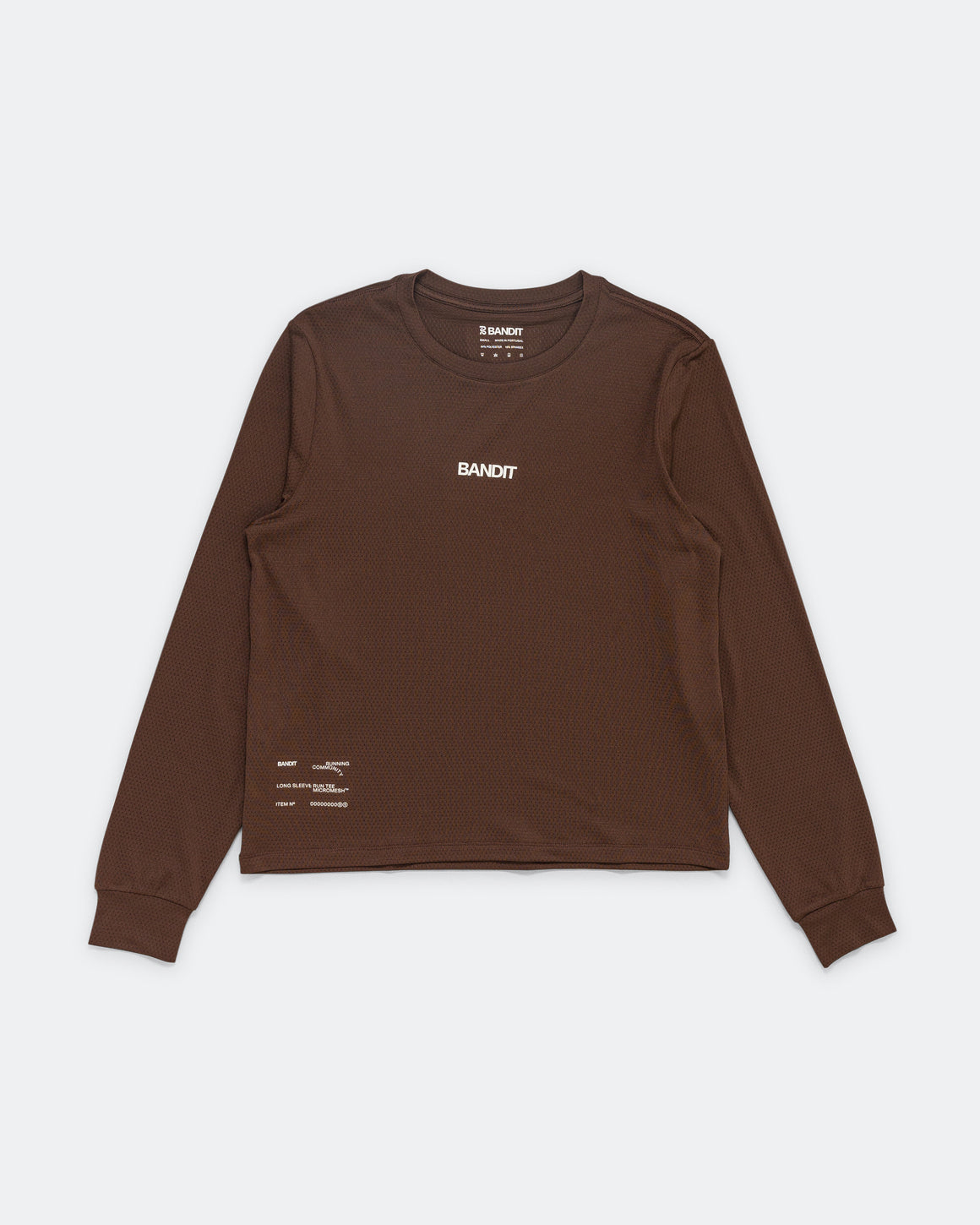 Bandit Running - Womens MicroMesh LS Performance Tee - Cacao - Up There Athletics