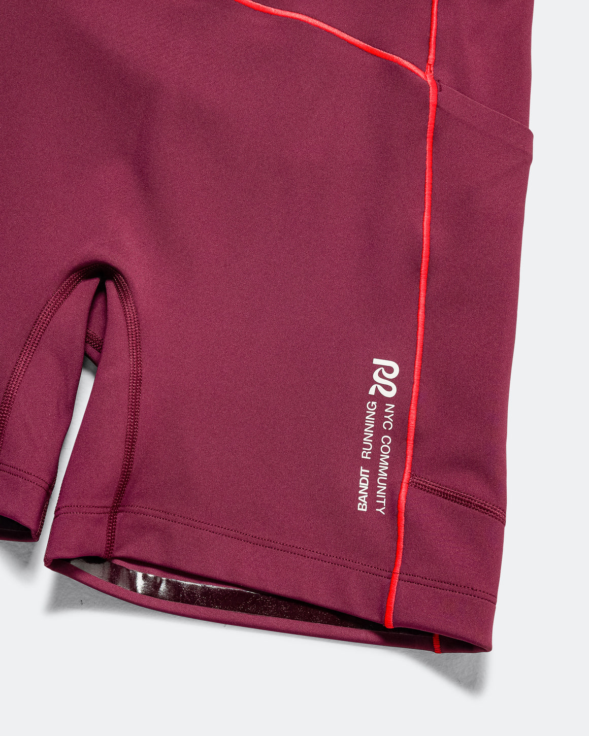 Bandit Running - Womens Stamina Pop Stitch High Waist 5in Compression- Fig/Intense Red - Up There Athletics