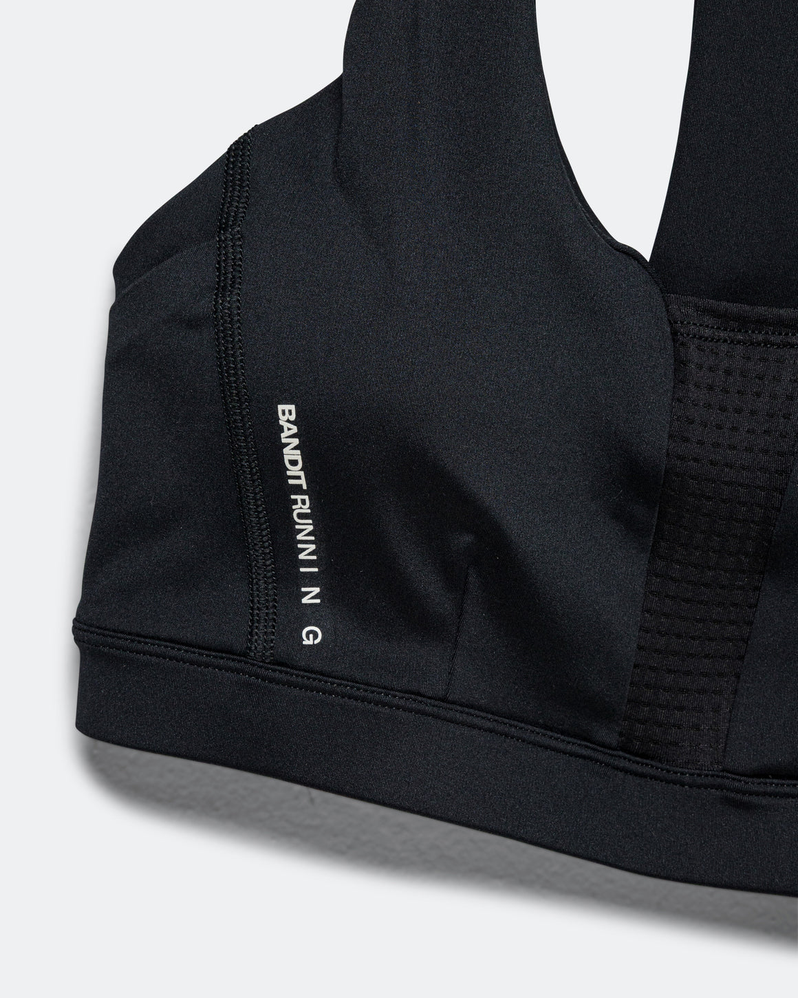 Bandit Running - Womens Stamina-V GeoMesh V-Neck Run Bra - Black - Up There Athletics
