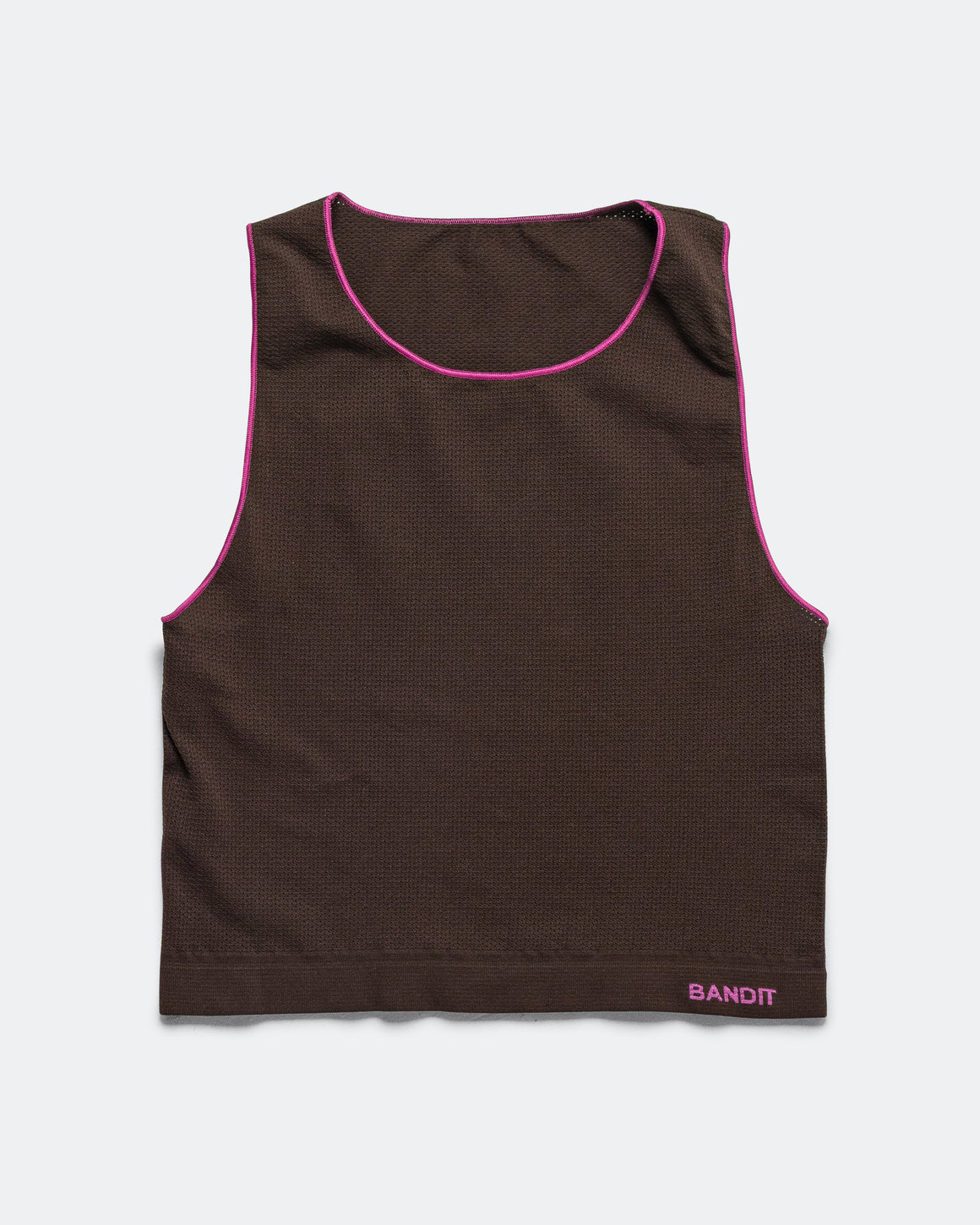Bandit Running - Womens StretchKnit Pop Stitch Run Tank - Espresso - Up There Athletics