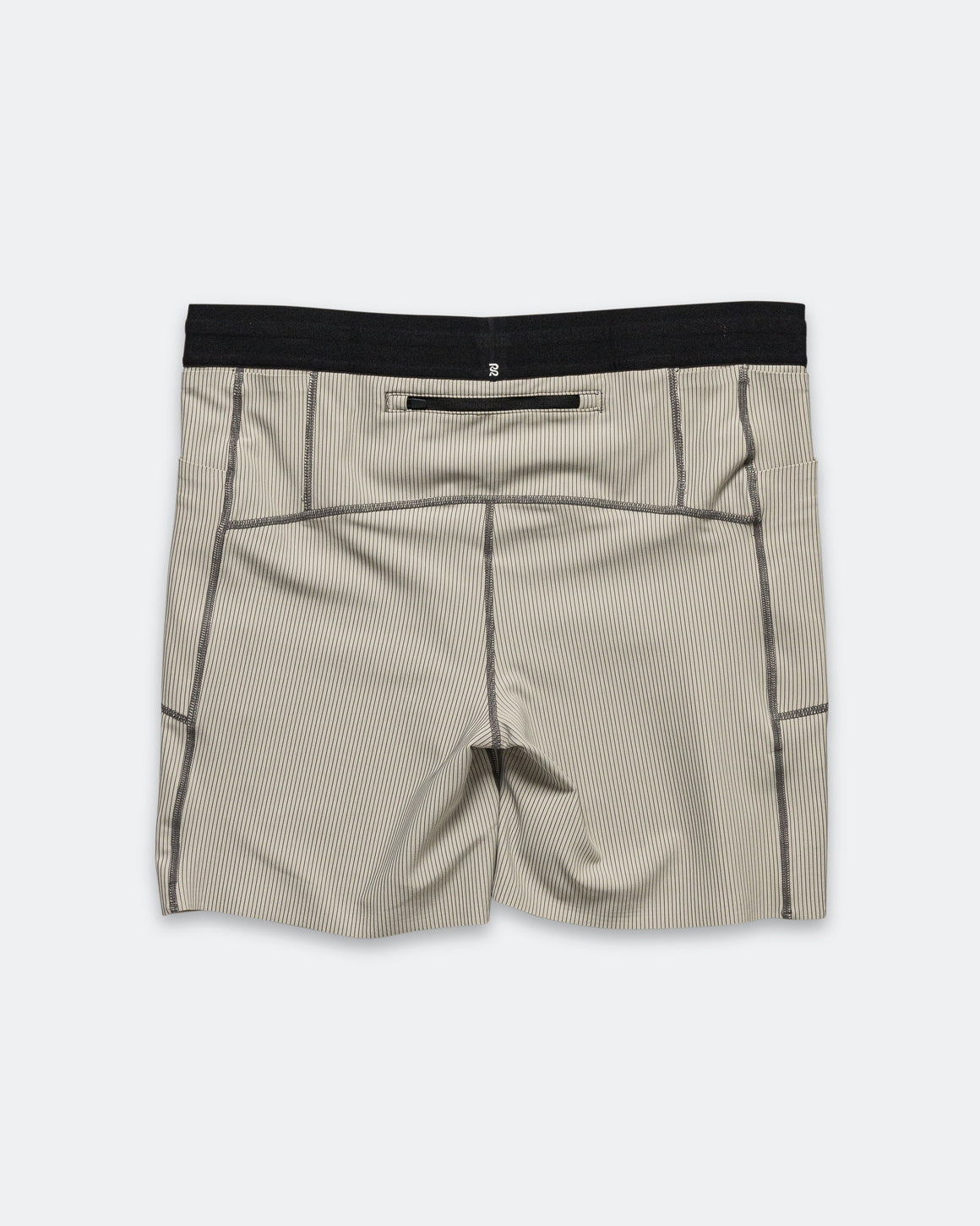 Bandit Running - Womens Striped Cadence 5in Compression Shorts - Plaster/Slate - Up There Athletics